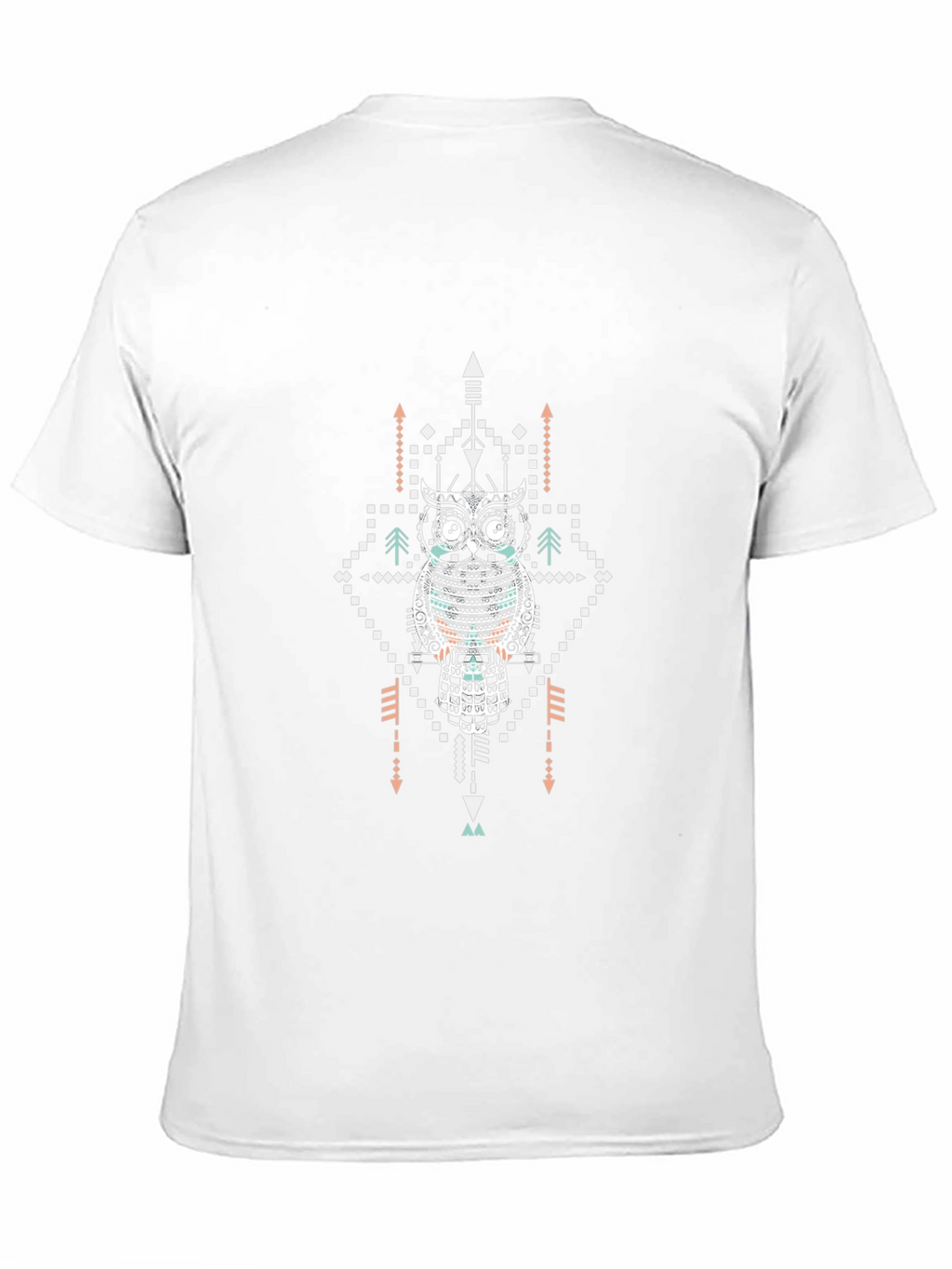 Aztec Owl Graphic Black T-Shirt