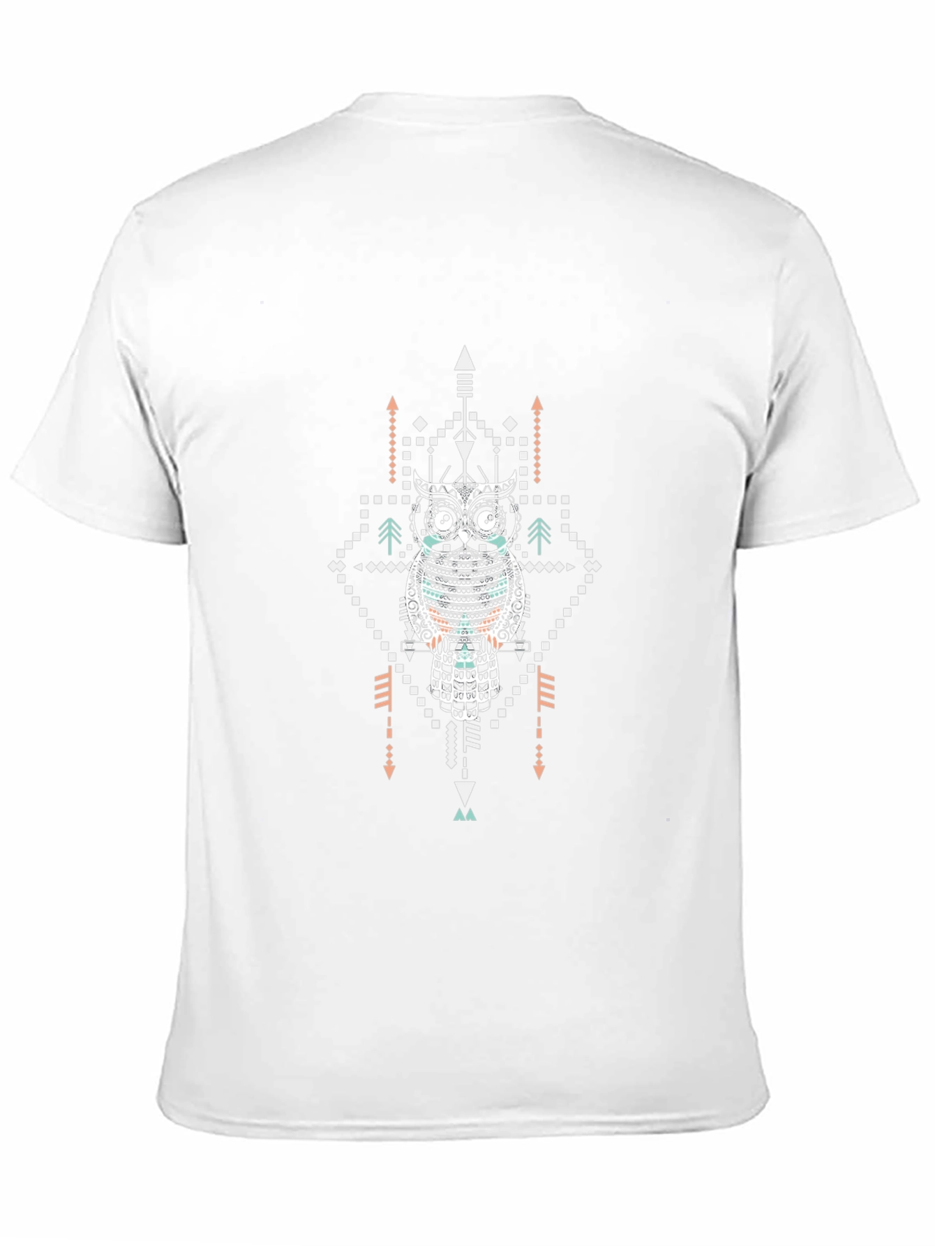 Aztec Owl Graphic Black T-Shirt