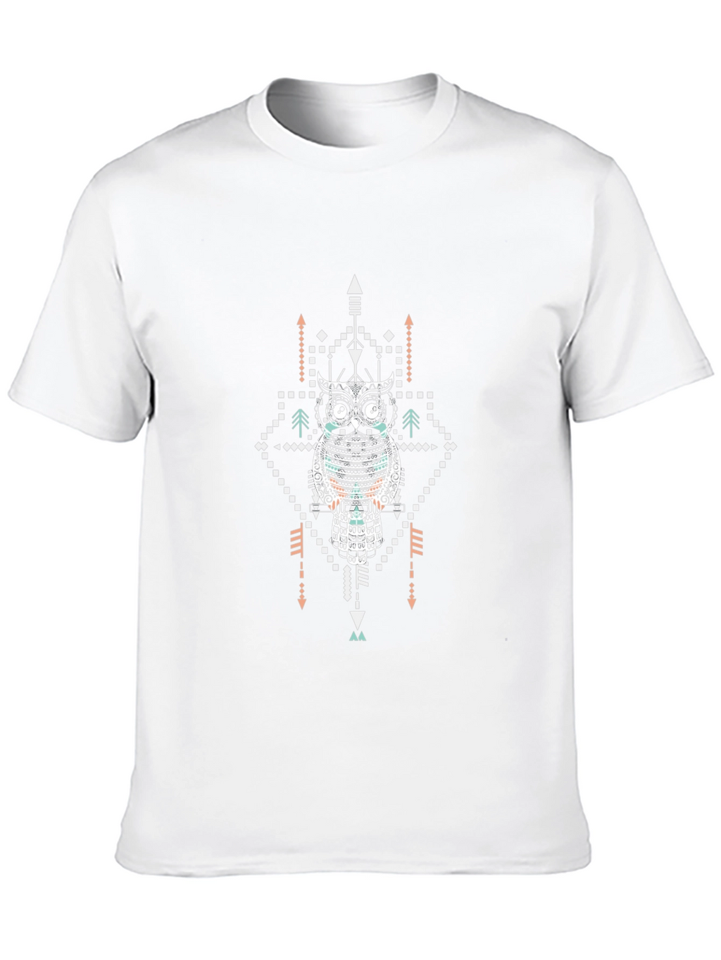Aztec Owl Graphic Black T-Shirt