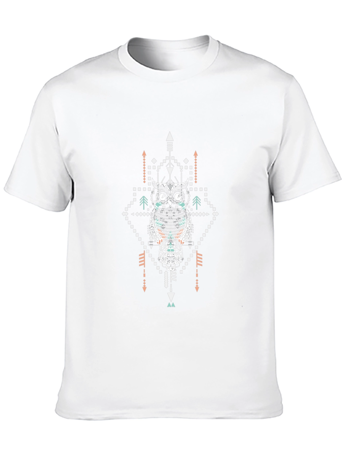 Aztec Owl Graphic Black T-Shirt