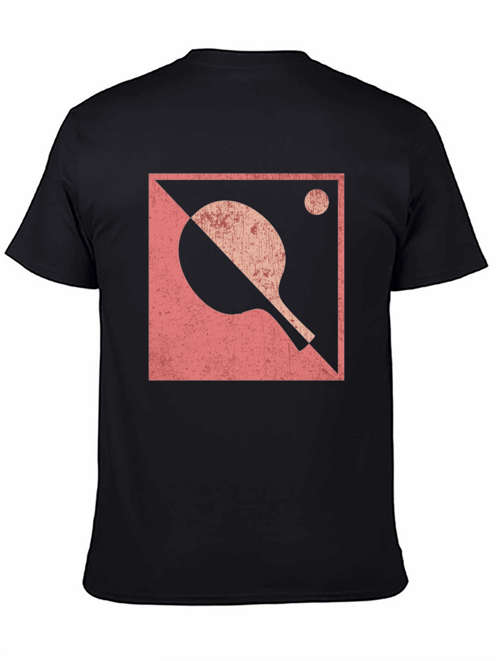 Ping Pong Paddle Graphic Tee - Black