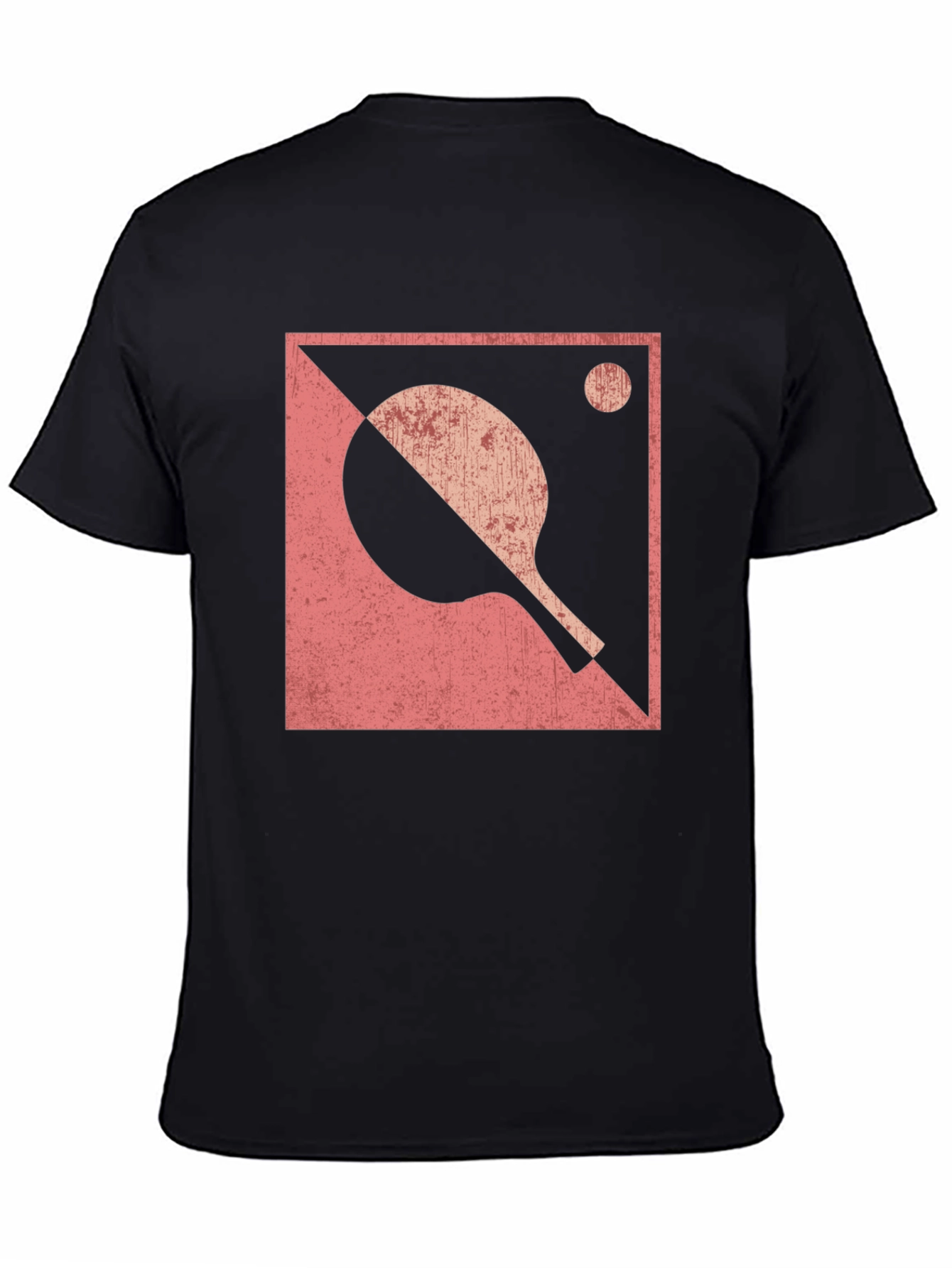 Ping Pong Paddle Graphic Tee - Black
