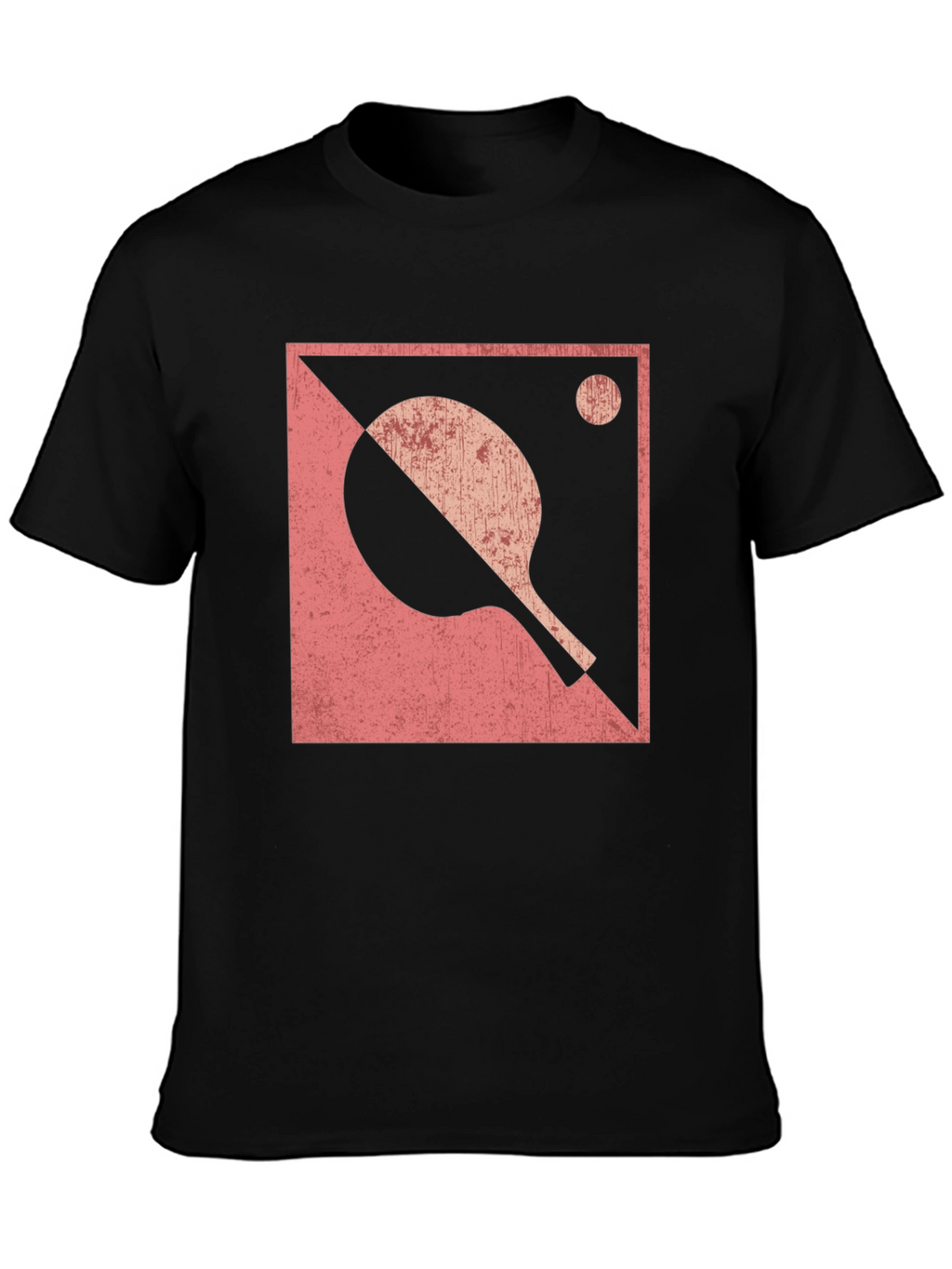 Ping Pong Paddle Graphic Tee - Black
