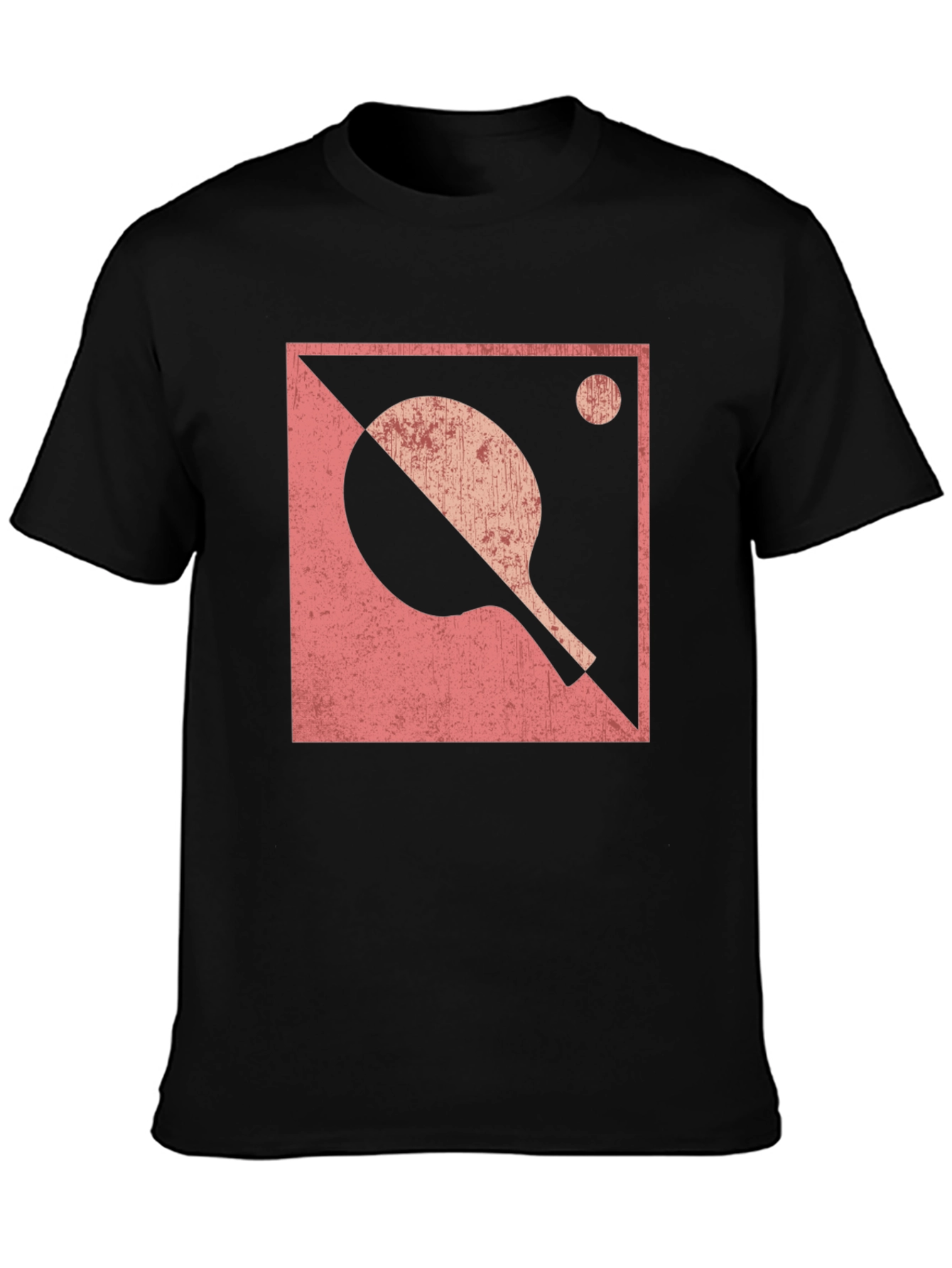 Ping Pong Paddle Graphic Tee - Black