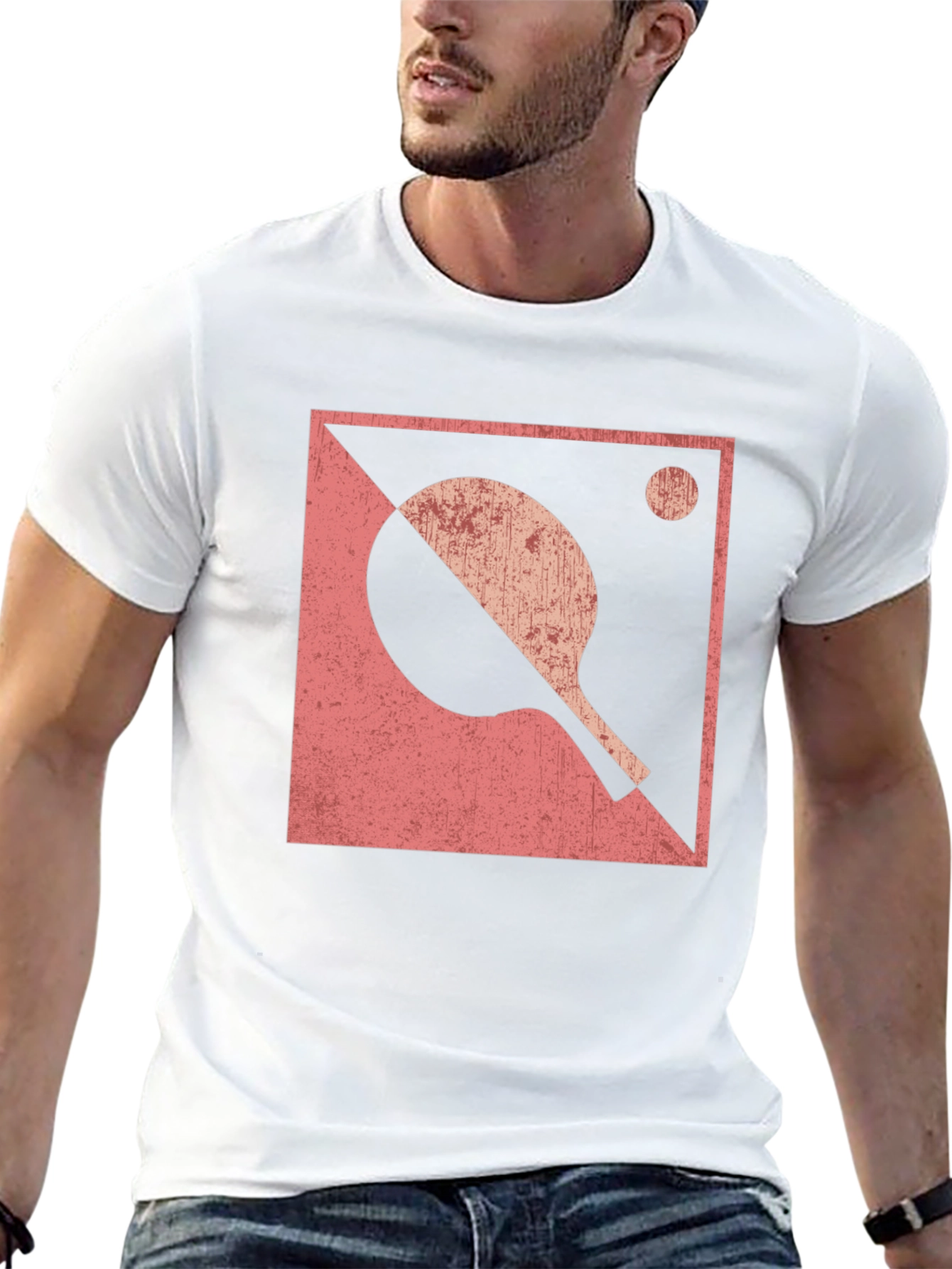 Ping Pong Paddle Graphic Tee - Black