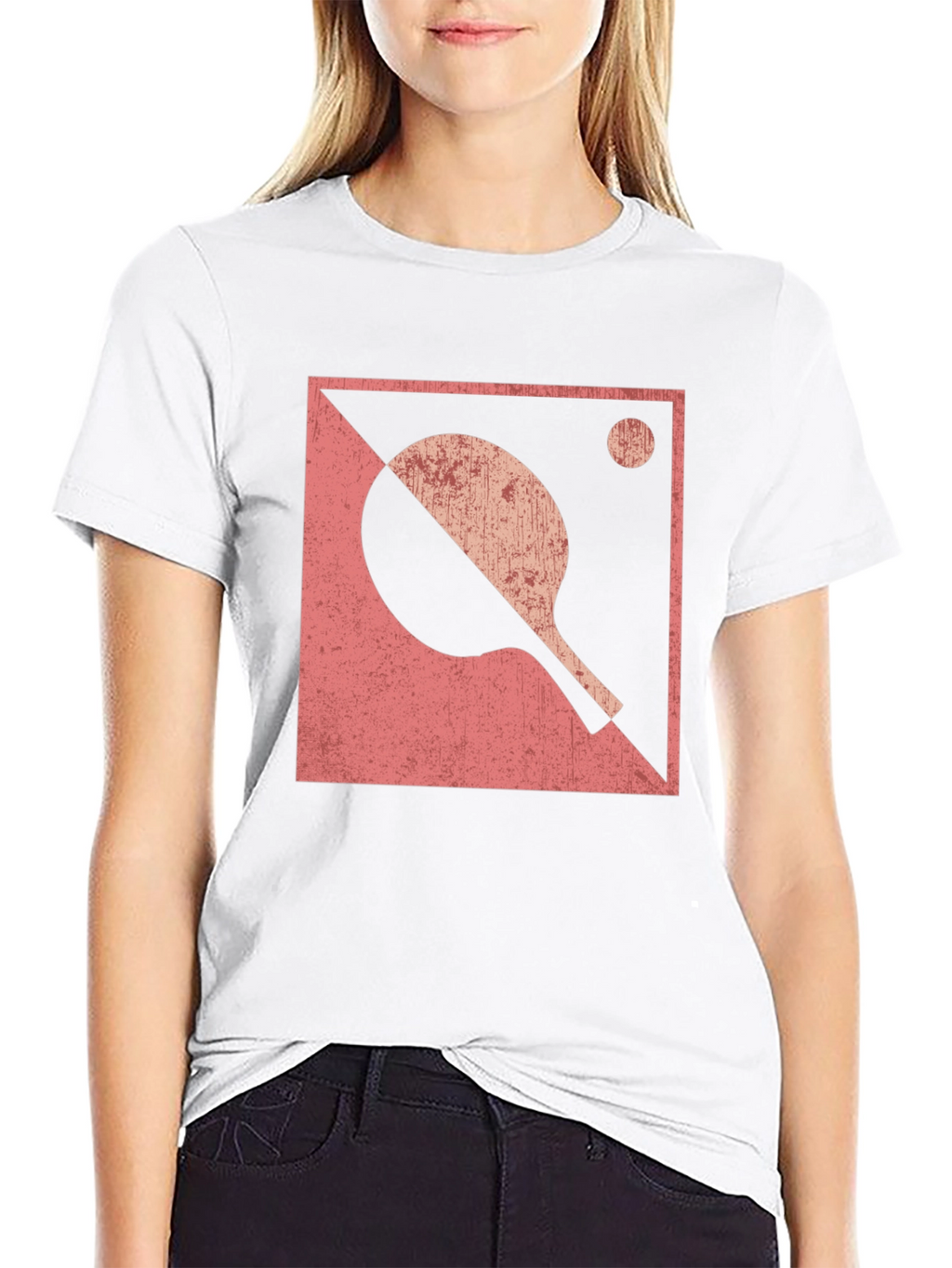 Ping Pong Paddle Graphic Tee - Black