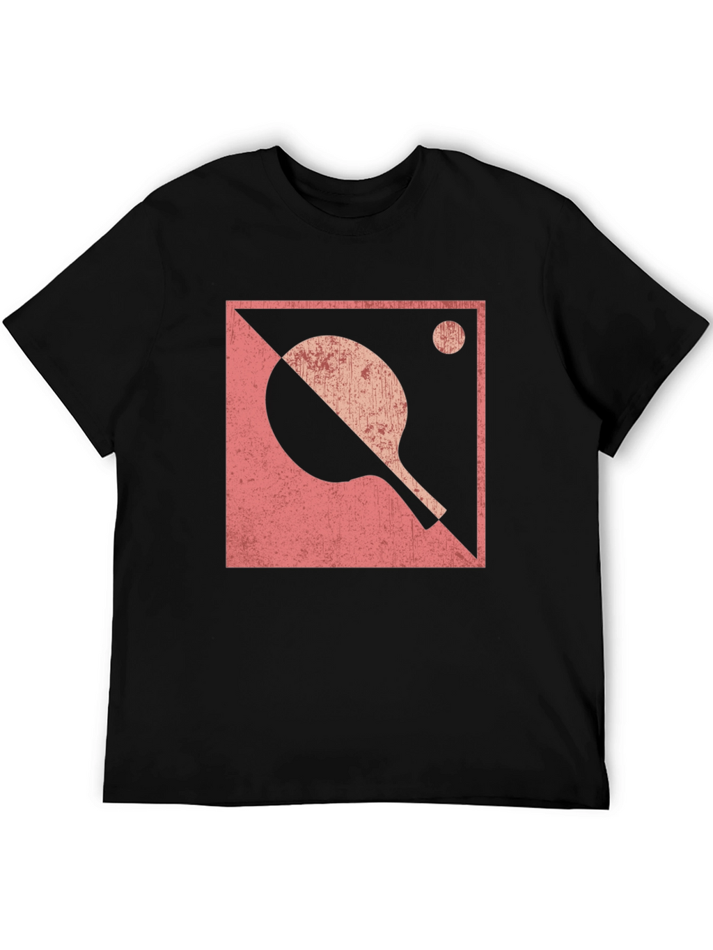 Ping Pong Paddle Graphic Tee - Black
