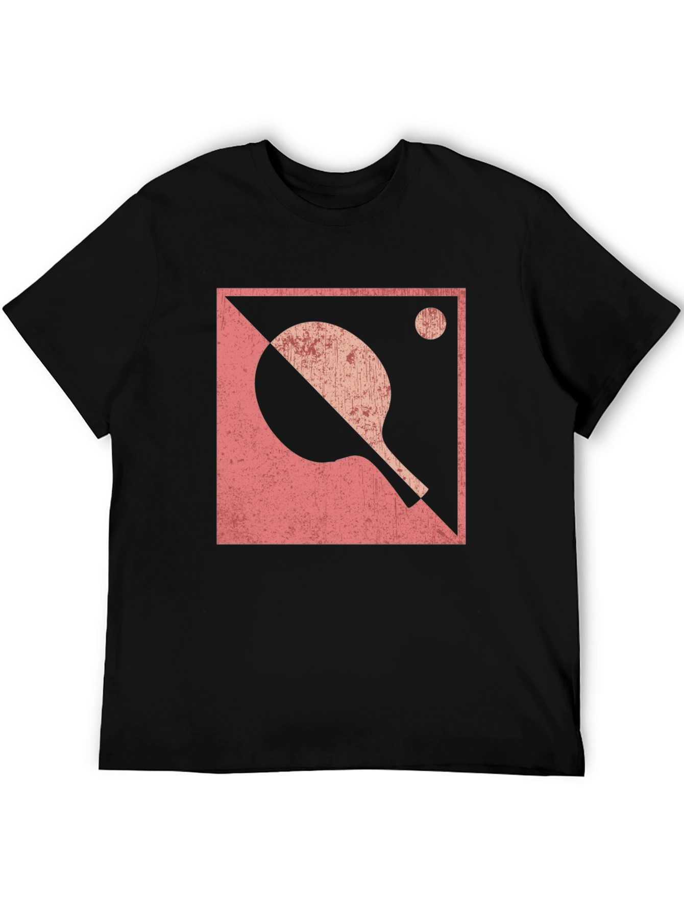 Ping Pong Paddle Graphic Tee - Black