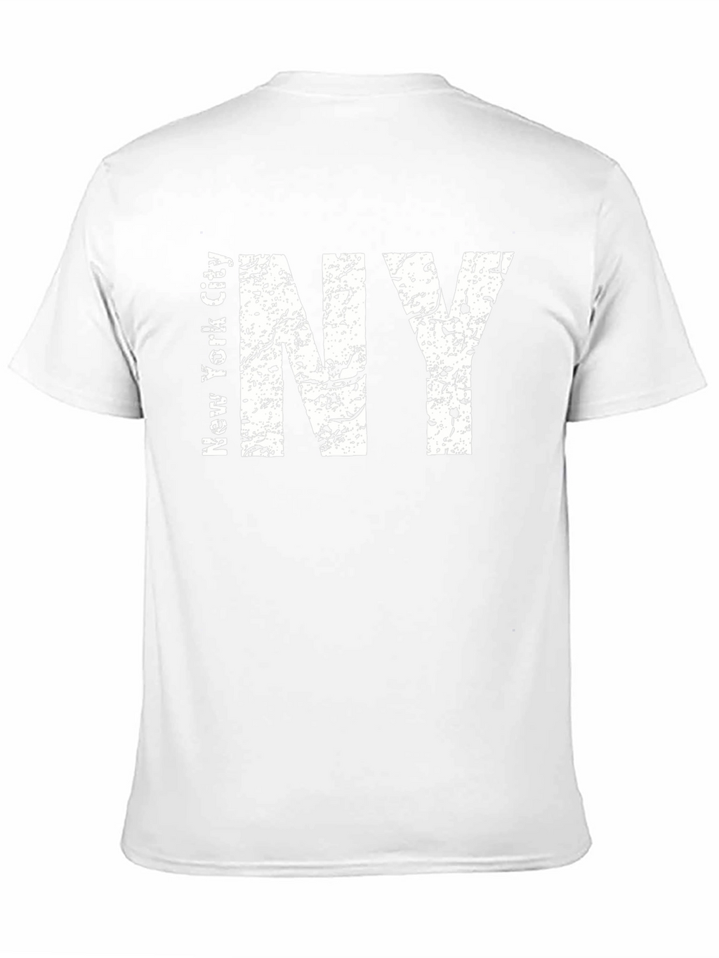 Distressed NY Text Graphic Black T-Shirt