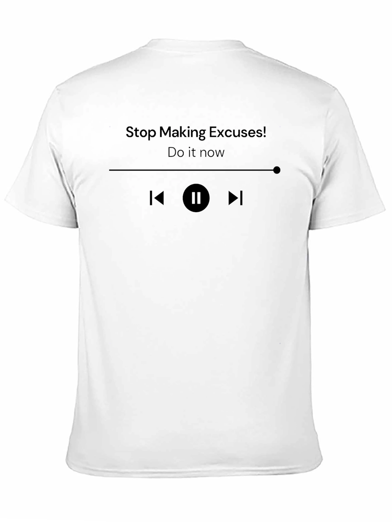Motivational Stop Making Excuses Black T-Shirt