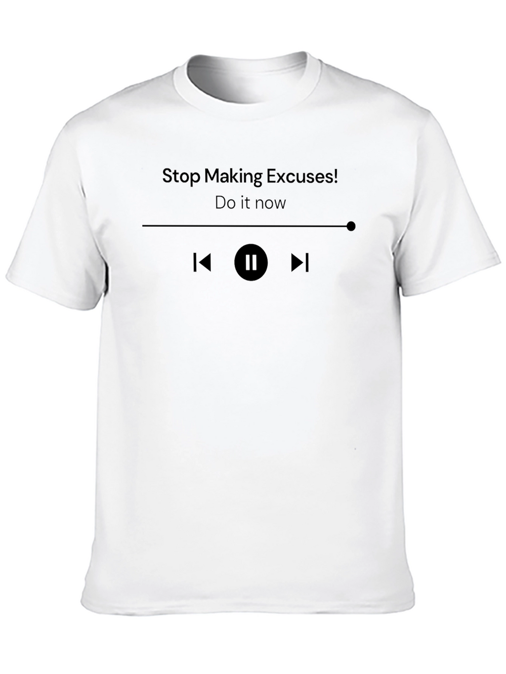 Motivational Stop Making Excuses Black T-Shirt