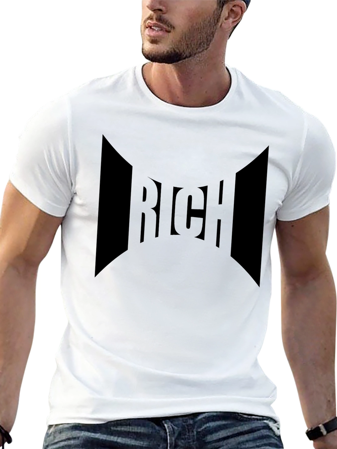 Rich Graphic Tee - Bold Black