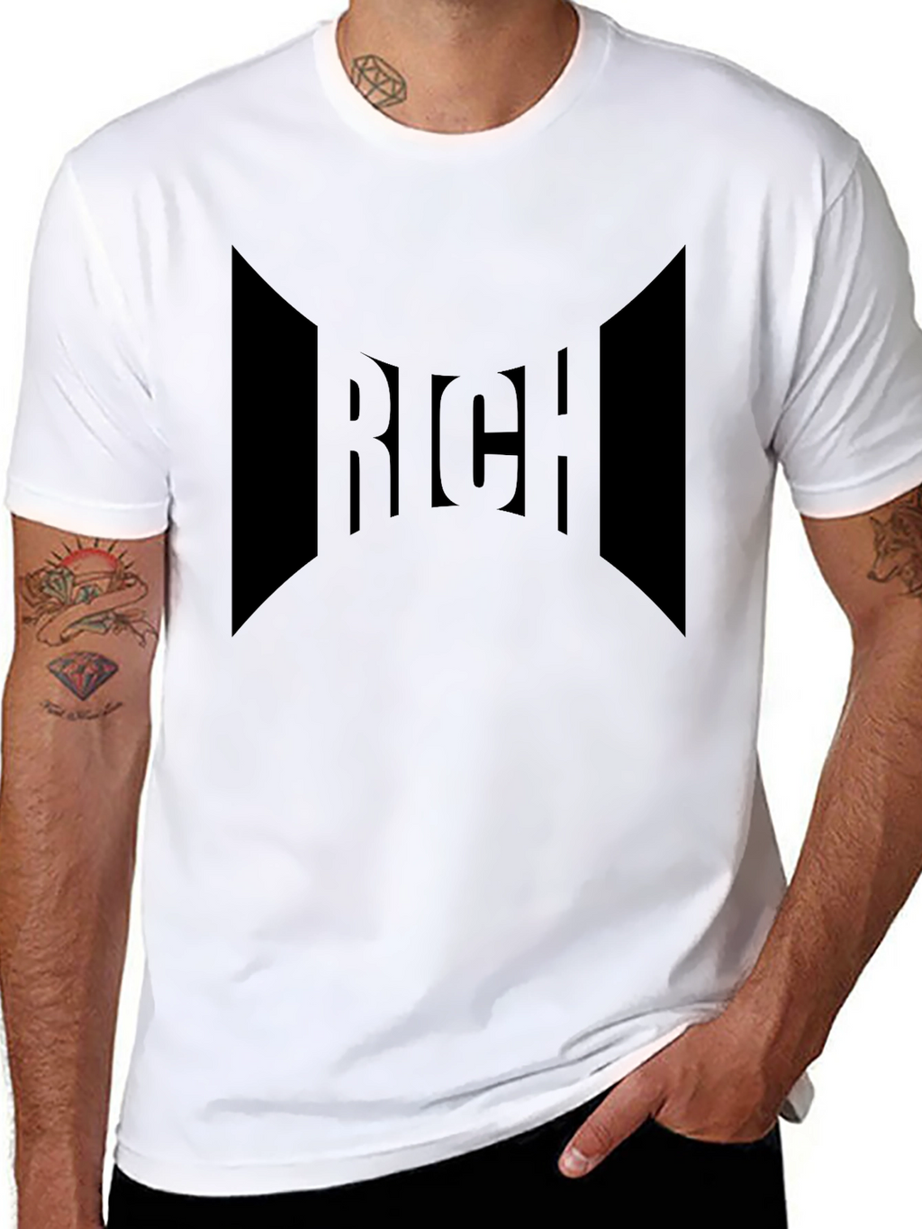 Rich Graphic Tee - Bold Black