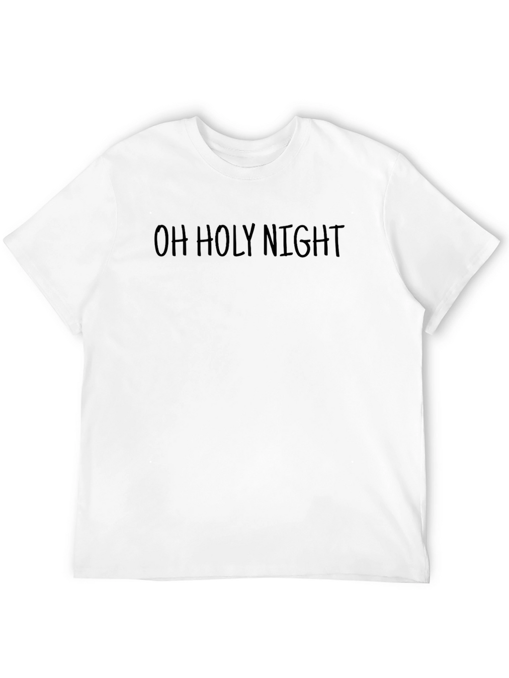 Oh Holy Night Graphic Tee - Black Holiday T-Shirt