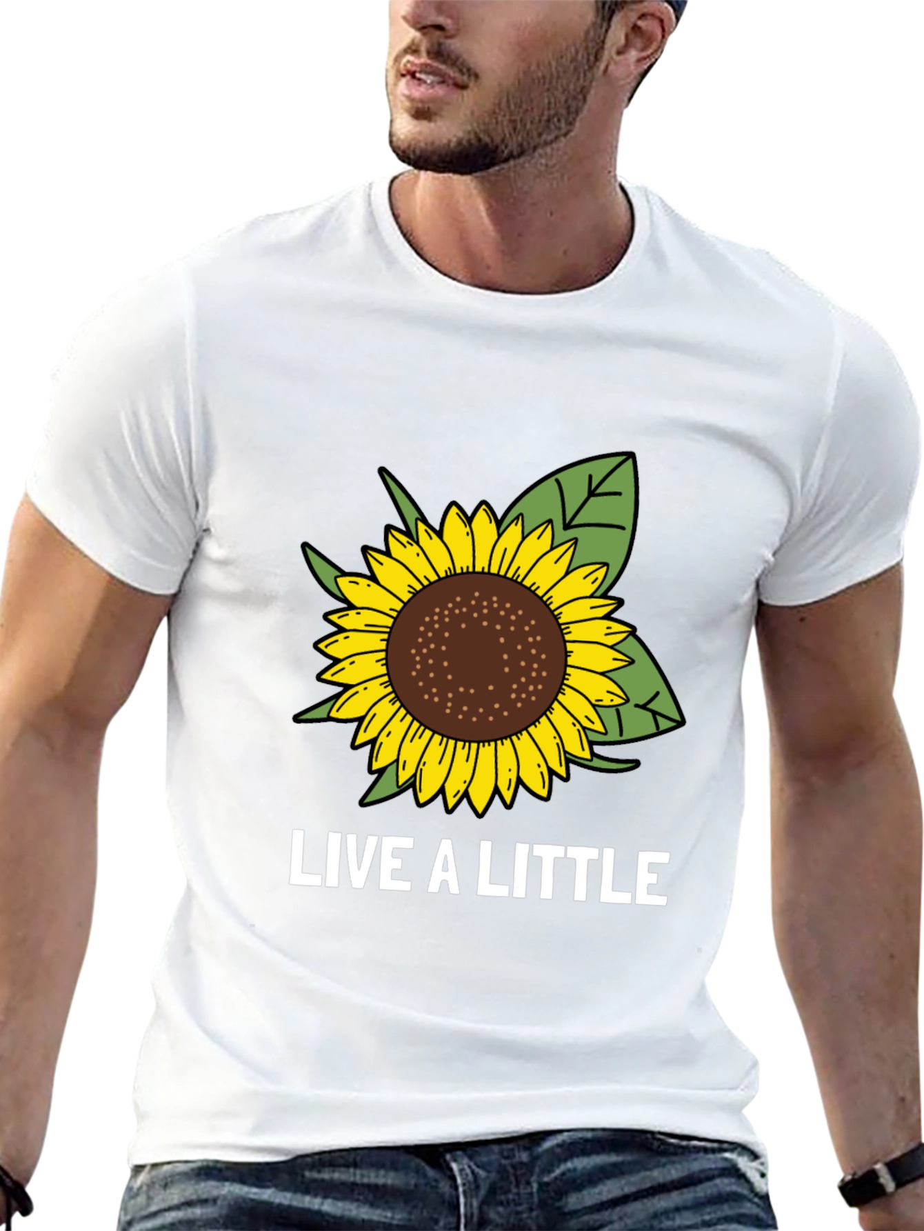 Live a Little Sunflower Graphic Tee