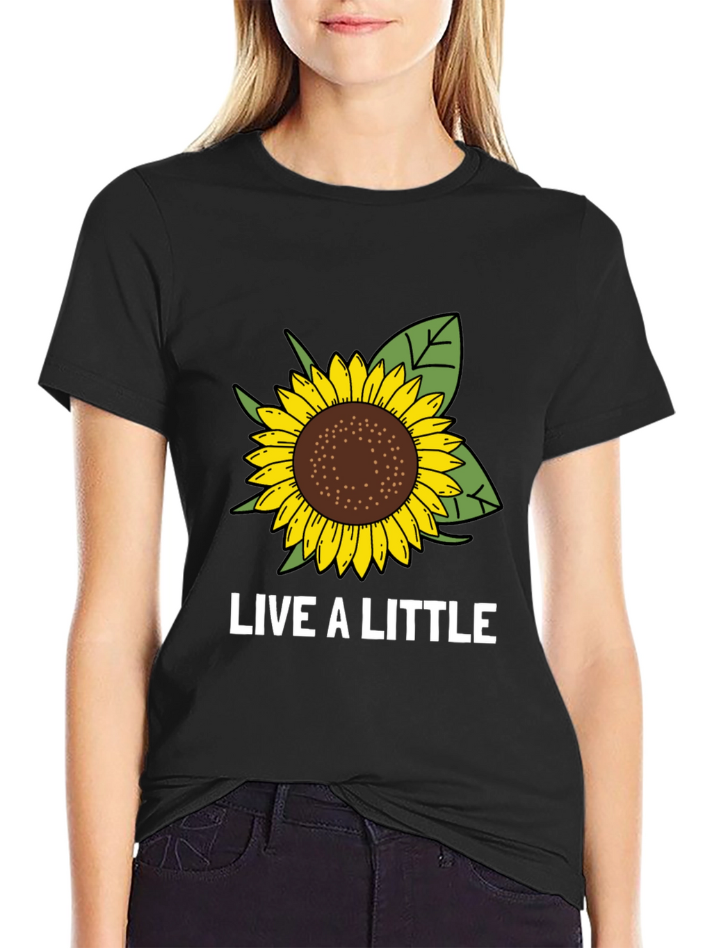 Live a Little Sunflower Graphic Tee