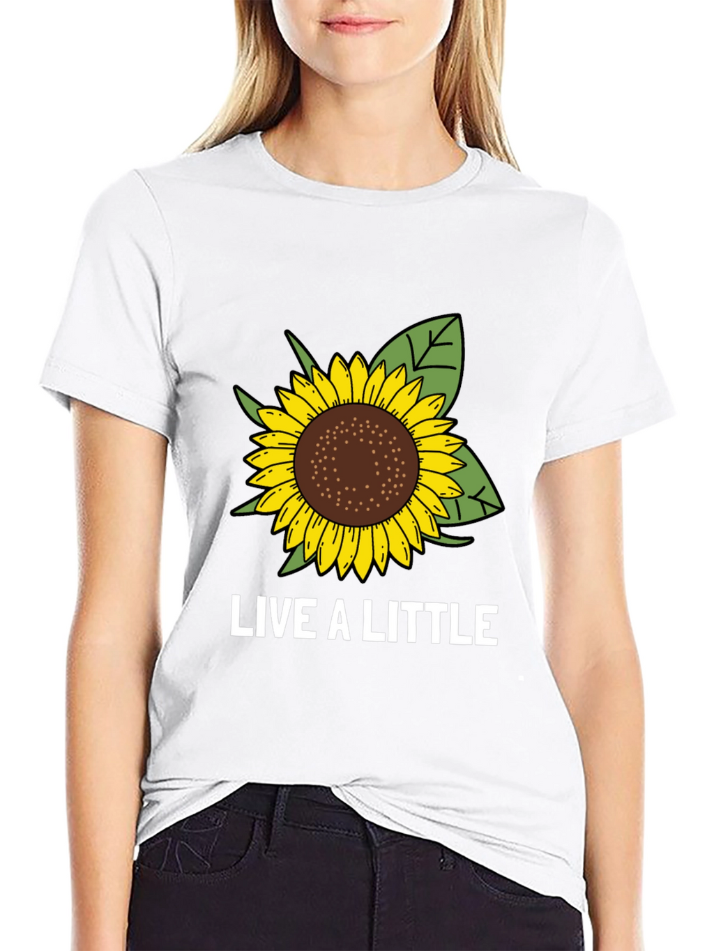 Live a Little Sunflower Graphic Tee