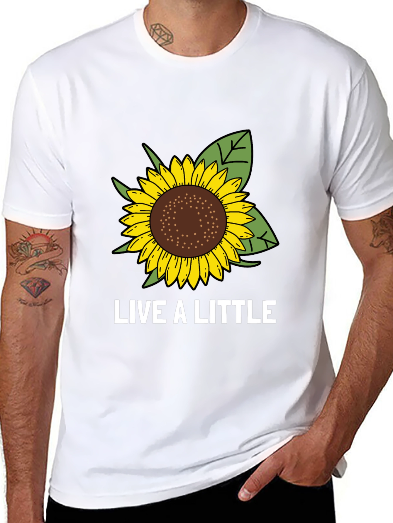 Live a Little Sunflower Graphic Tee