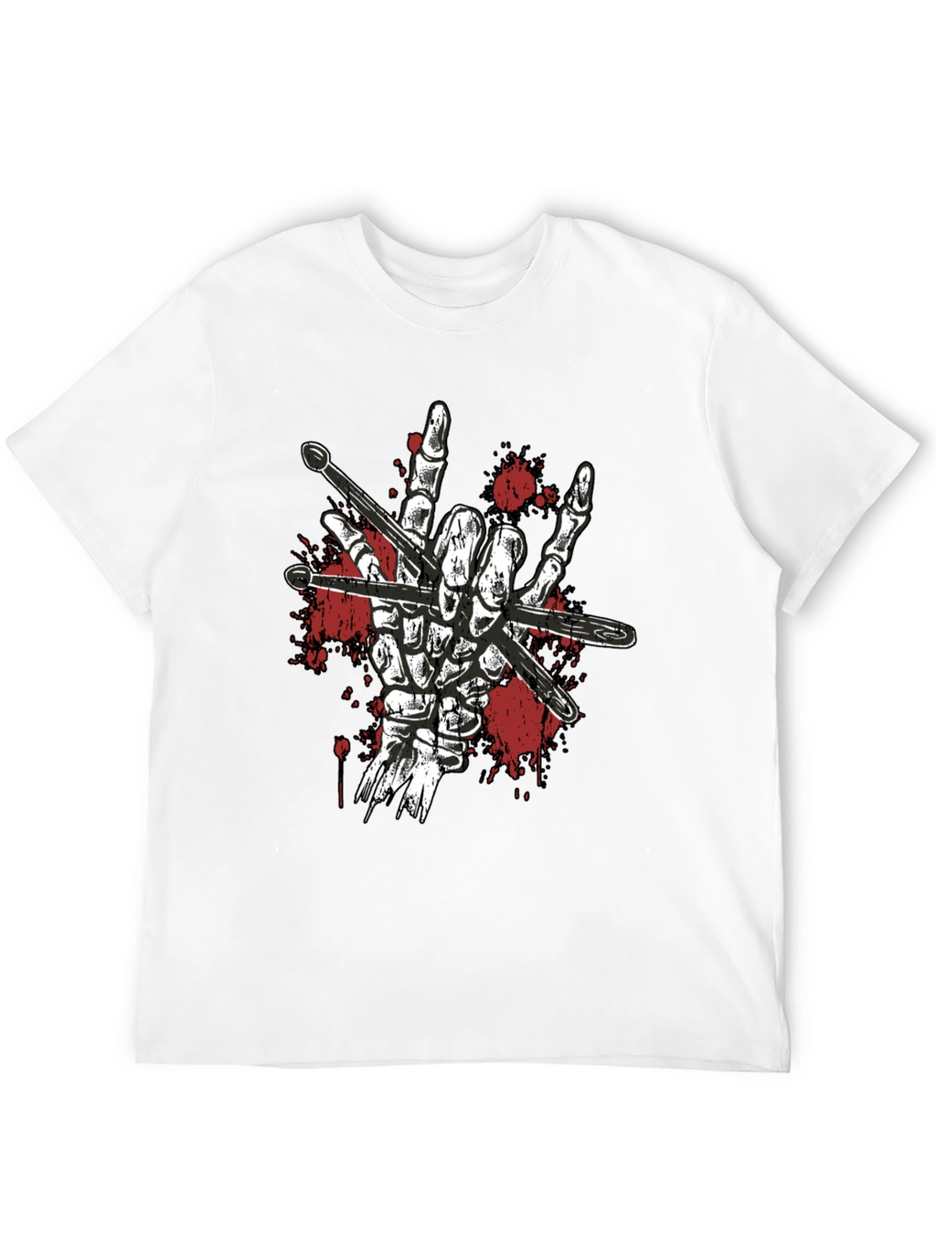 Rock On Skeleton Drummer T-Shirt