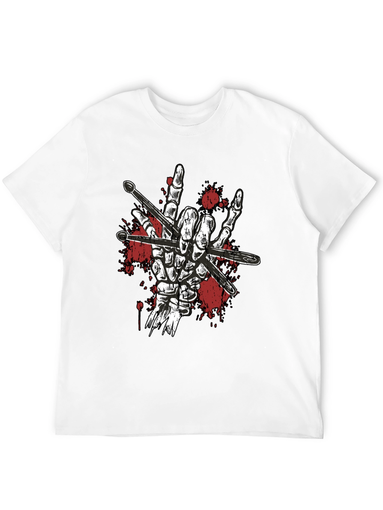 Rock On Skeleton Drummer T-Shirt