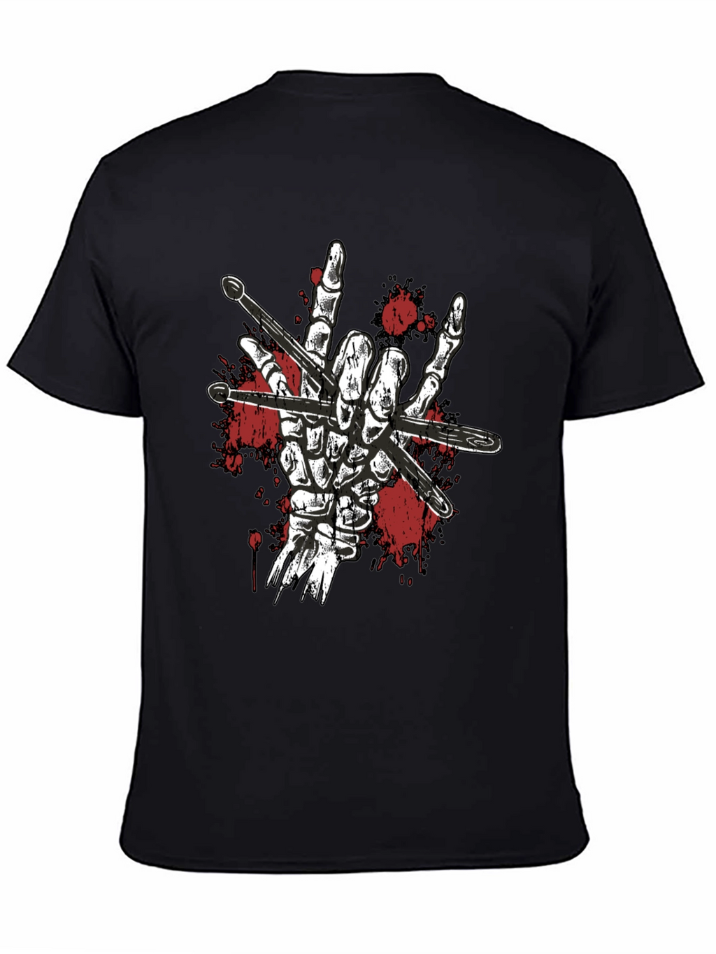 Rock On Skeleton Drummer T-Shirt