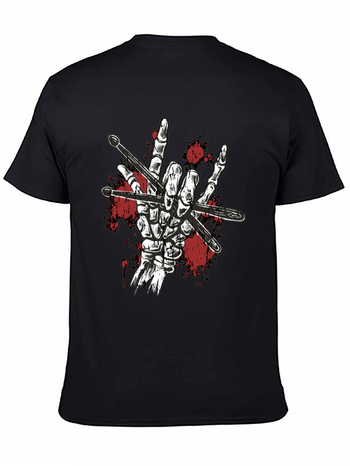 Rock On Skeleton Drummer T-Shirt
