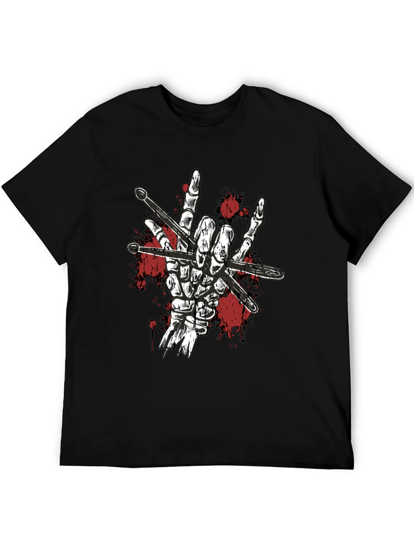 Rock On Skeleton Drummer T-Shirt