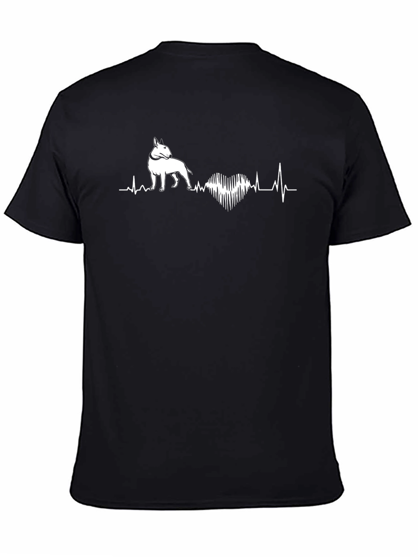 Bull Terrier Heartbeat T-Shirt - Black