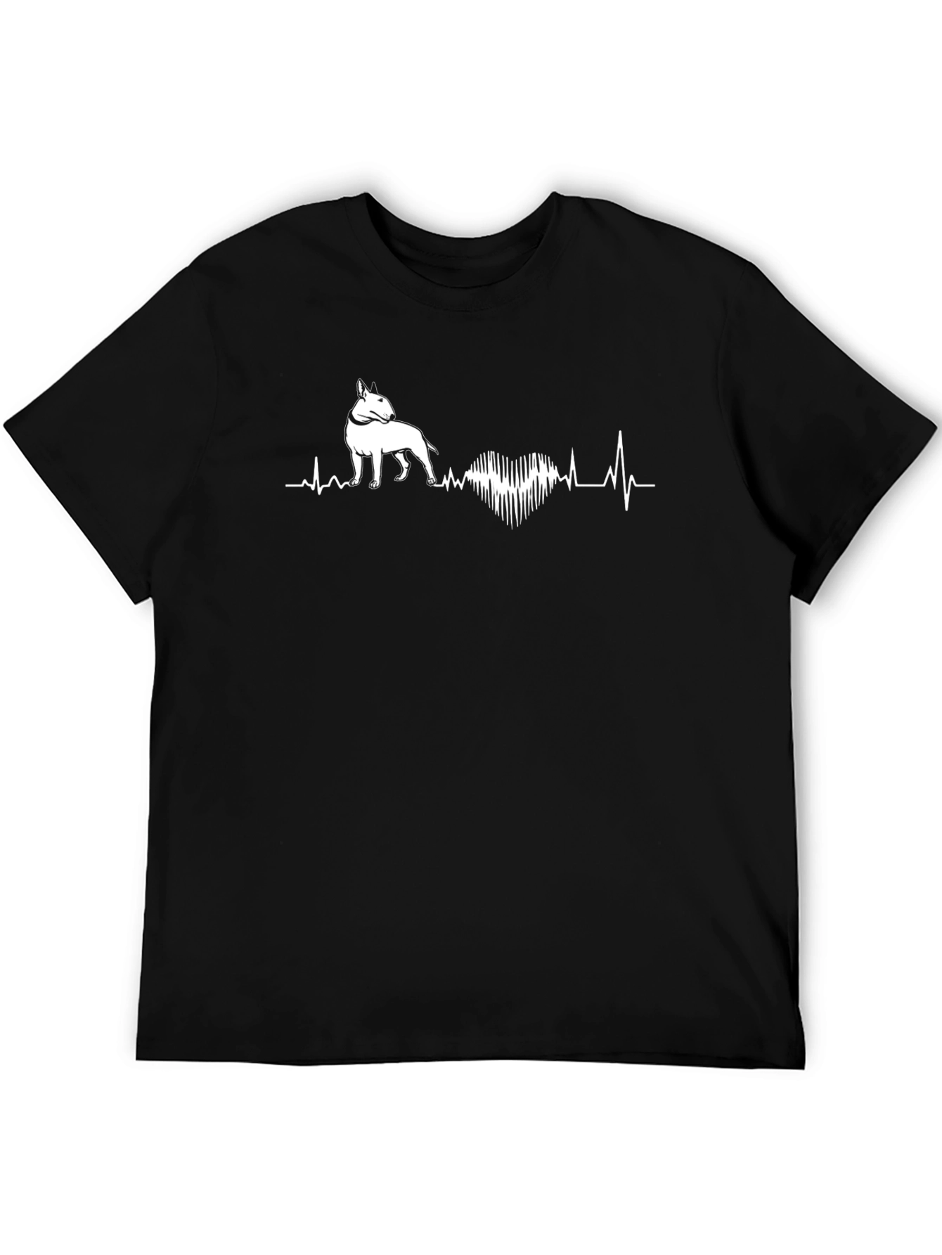 Bull Terrier Heartbeat T-Shirt - Black