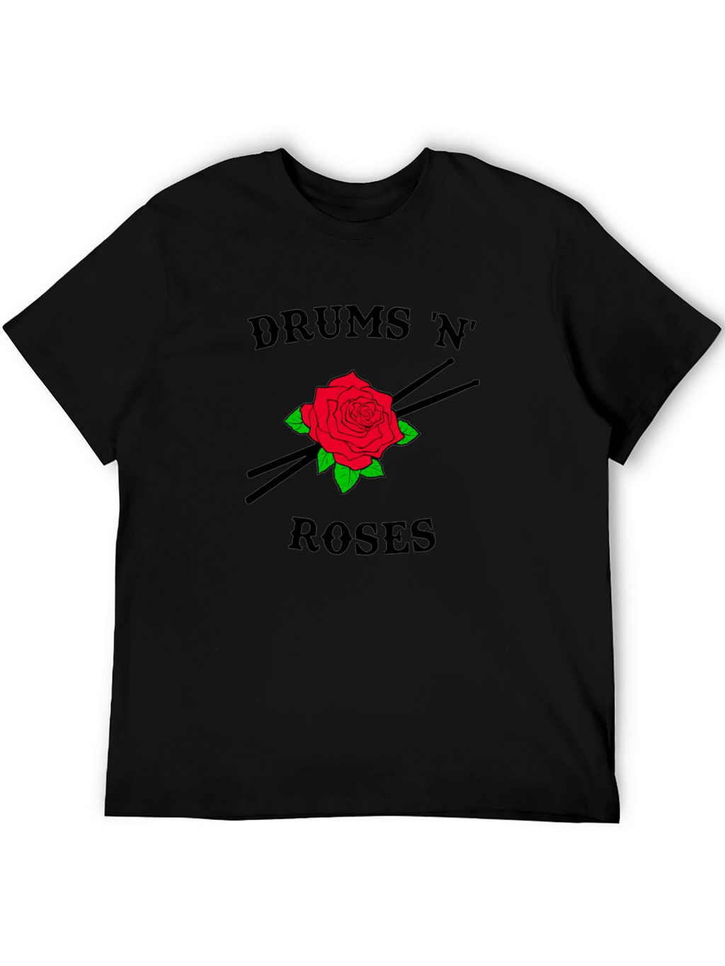 Drums N Roses Graphic Tee - Rock Band Style