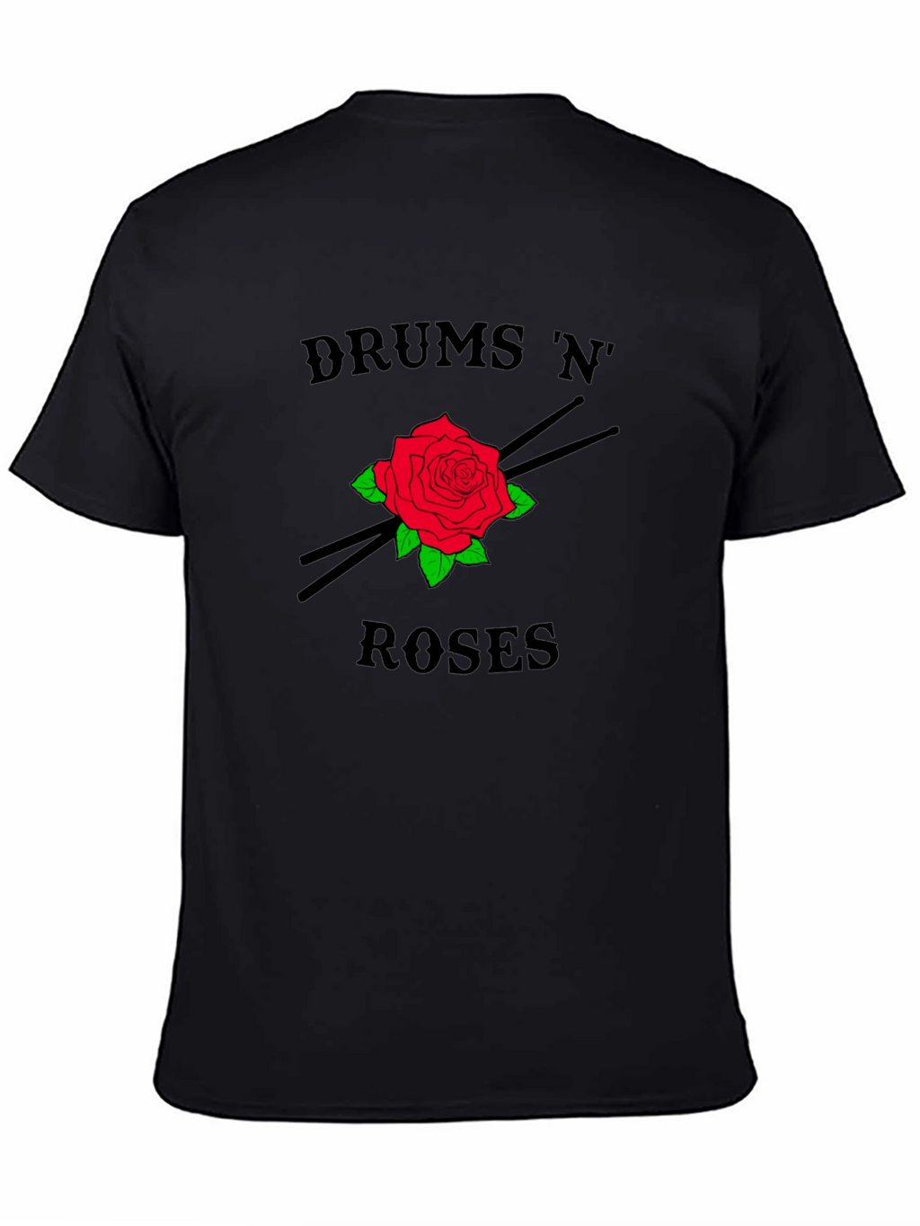 Drums N Roses Graphic Tee - Rock Band Style