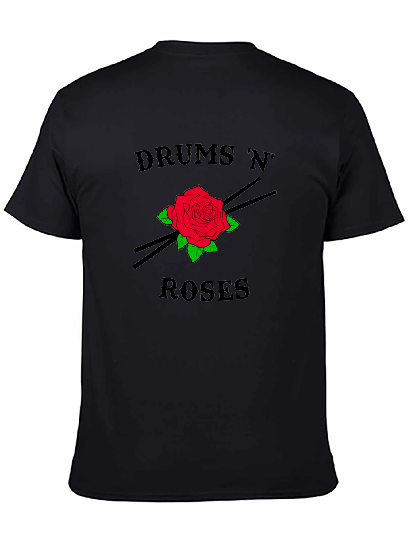 Drums N Roses Graphic Tee - Rock Band Style