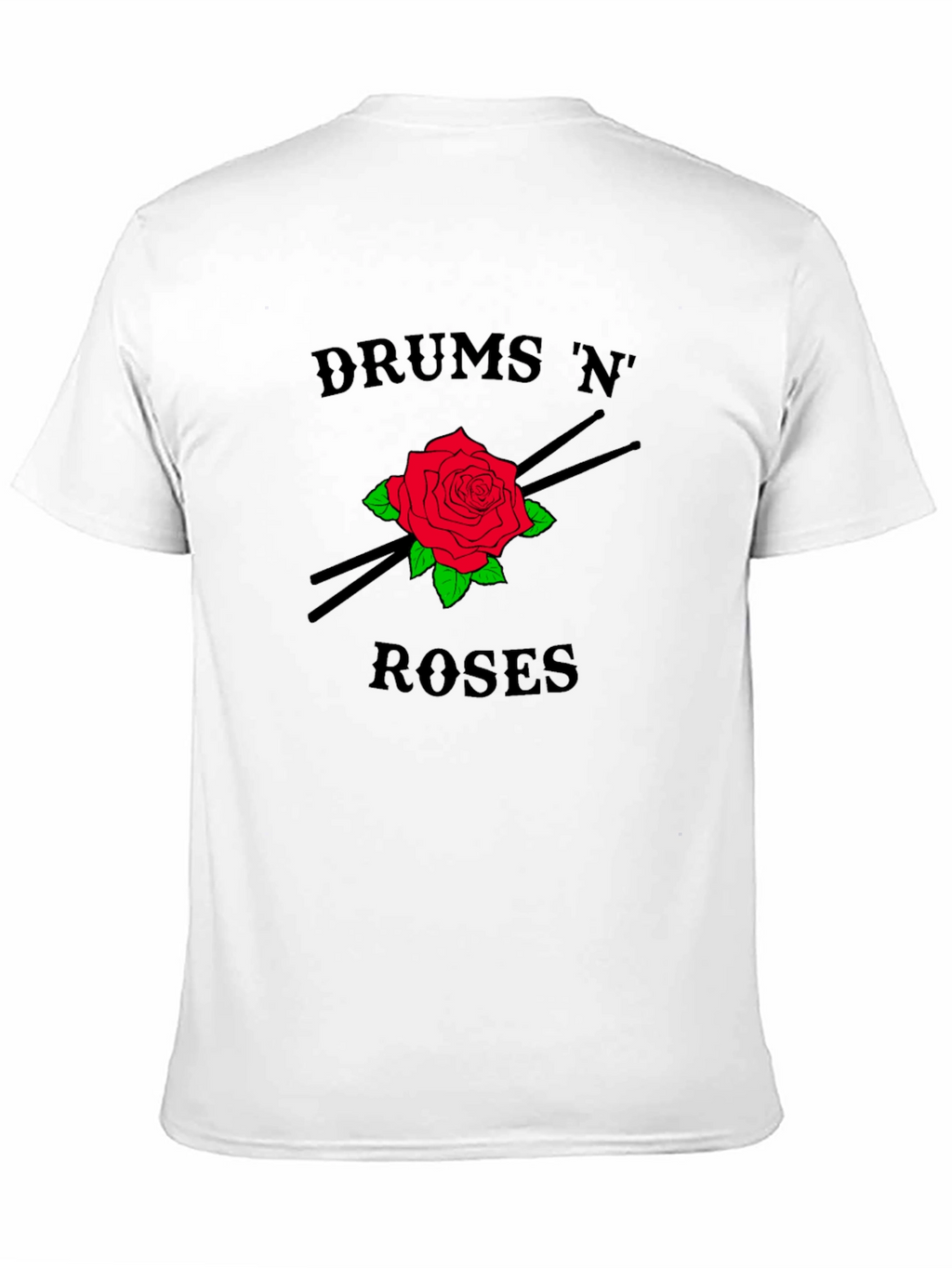 Drums N Roses Graphic Tee - Rock Band Style