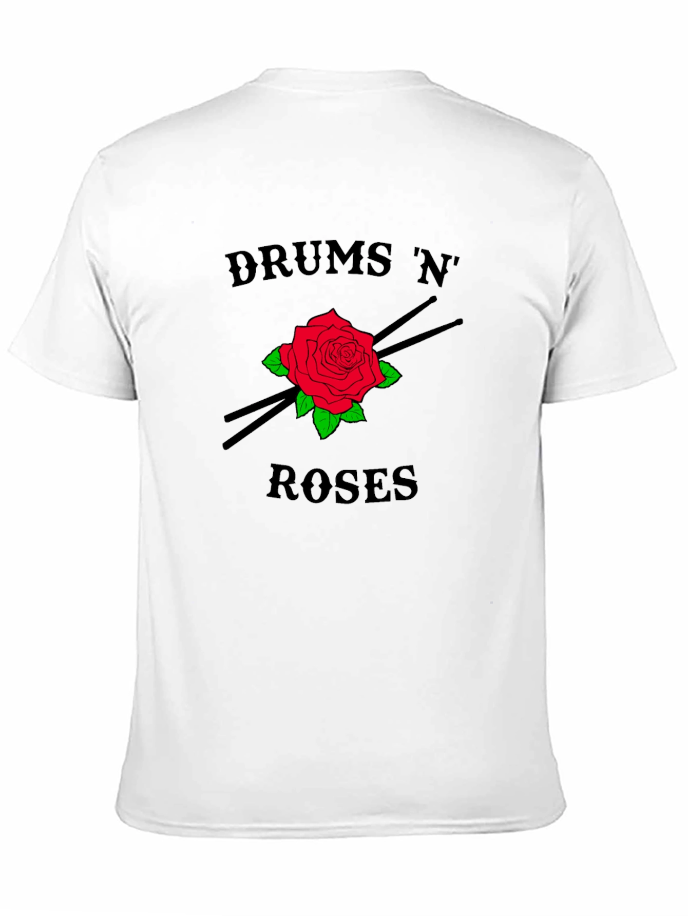 Drums N Roses Graphic Tee - Rock Band Style