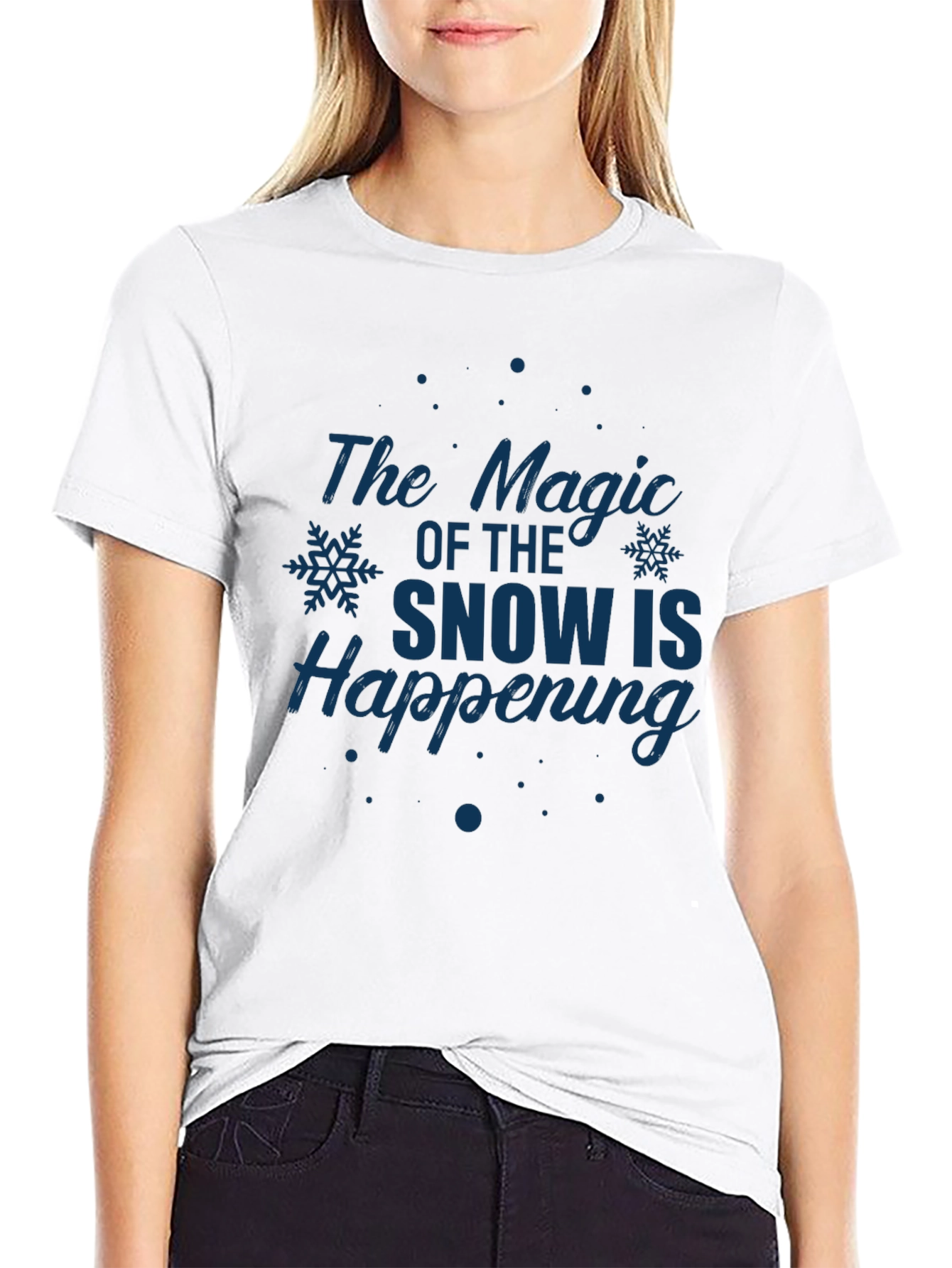 Magic of Snow Graphic Tee - Holiday Season Apparel