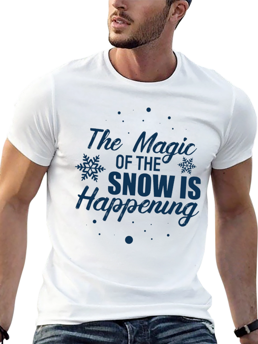 Magic of Snow Graphic Tee - Holiday Season Apparel