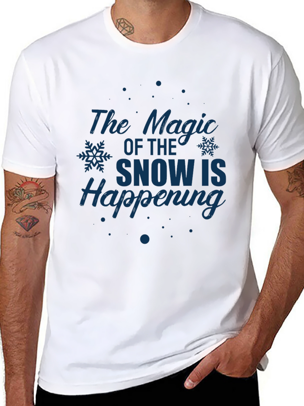Magic of Snow Graphic Tee - Holiday Season Apparel