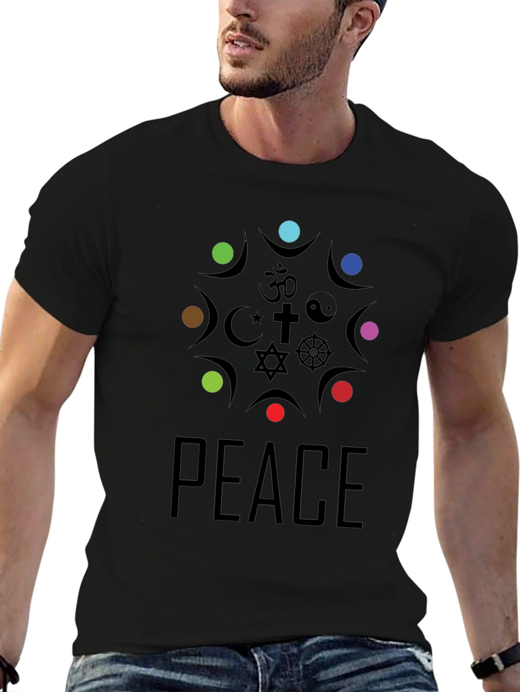 Unity Peace T-Shirt - Religious Symbol Design