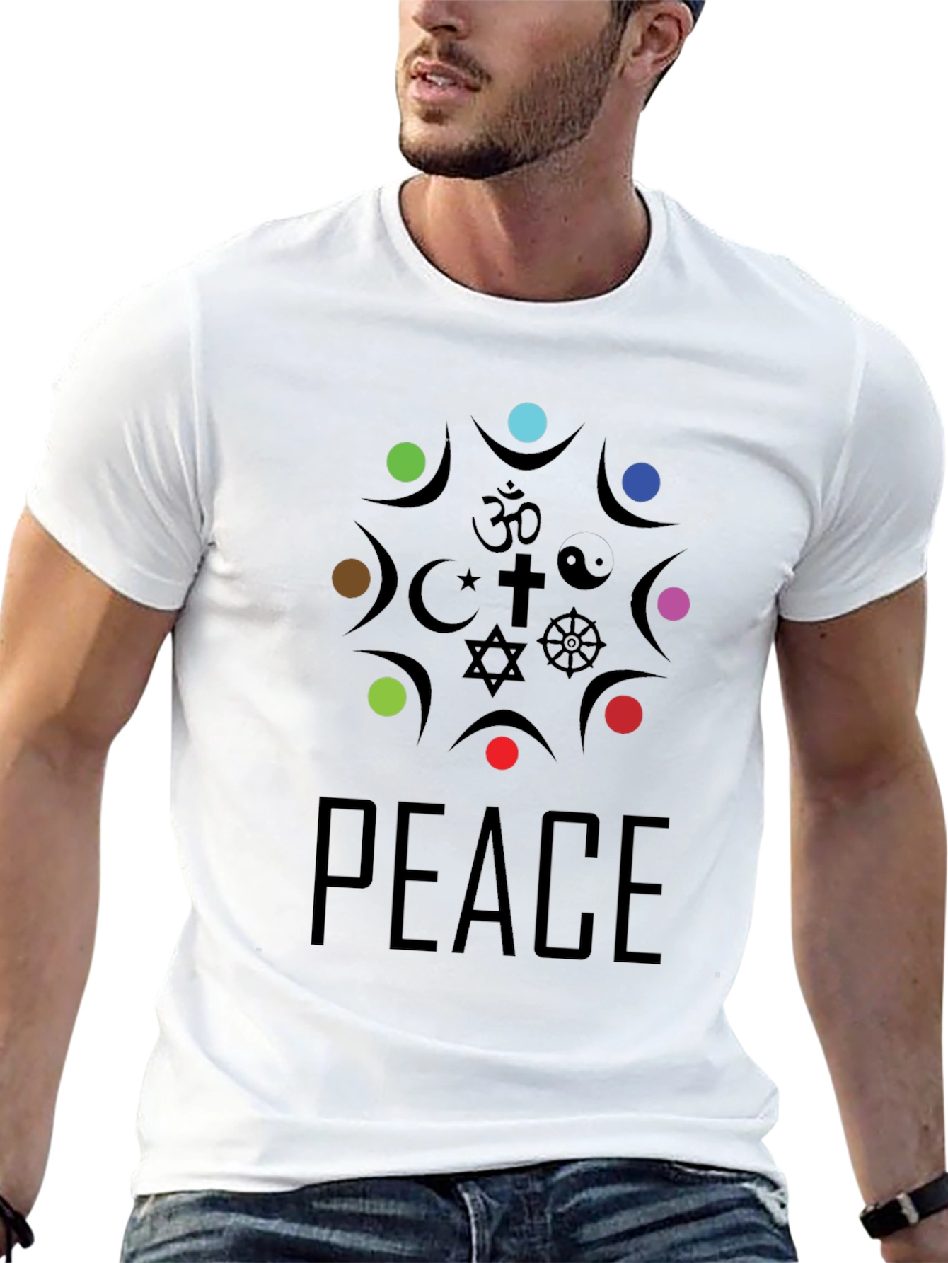 Unity Peace T-Shirt - Religious Symbol Design
