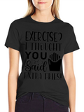 Funny Exercise Extra Fries Graphic Tee