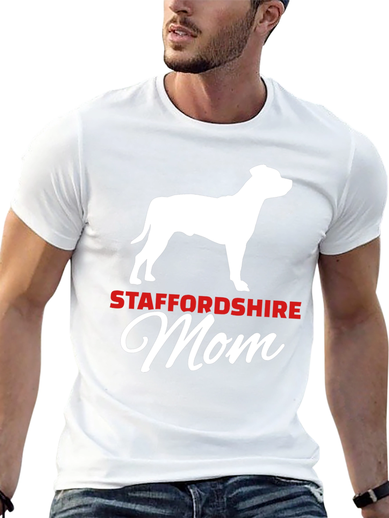 Staffordshire Mom T-Shirt: Dog Lover Tee