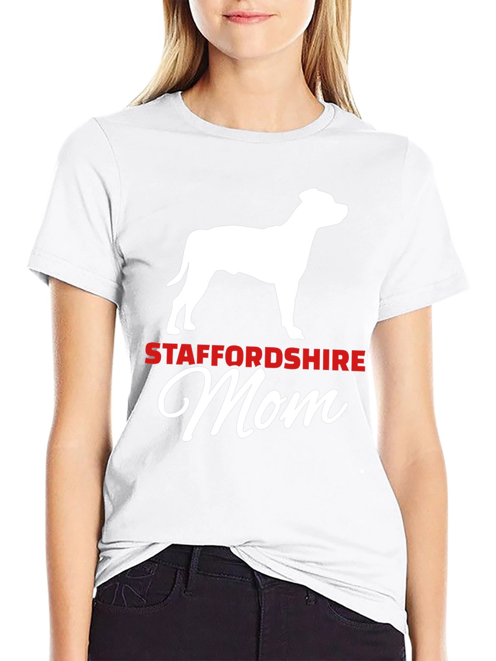 Staffordshire Mom T-Shirt: Dog Lover Tee