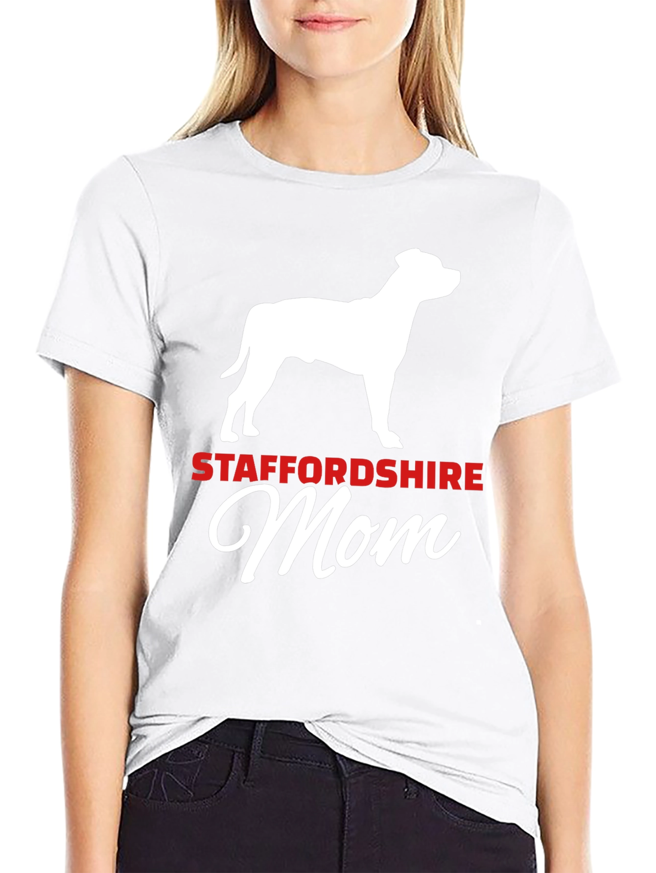 Staffordshire Mom T-Shirt: Dog Lover Tee