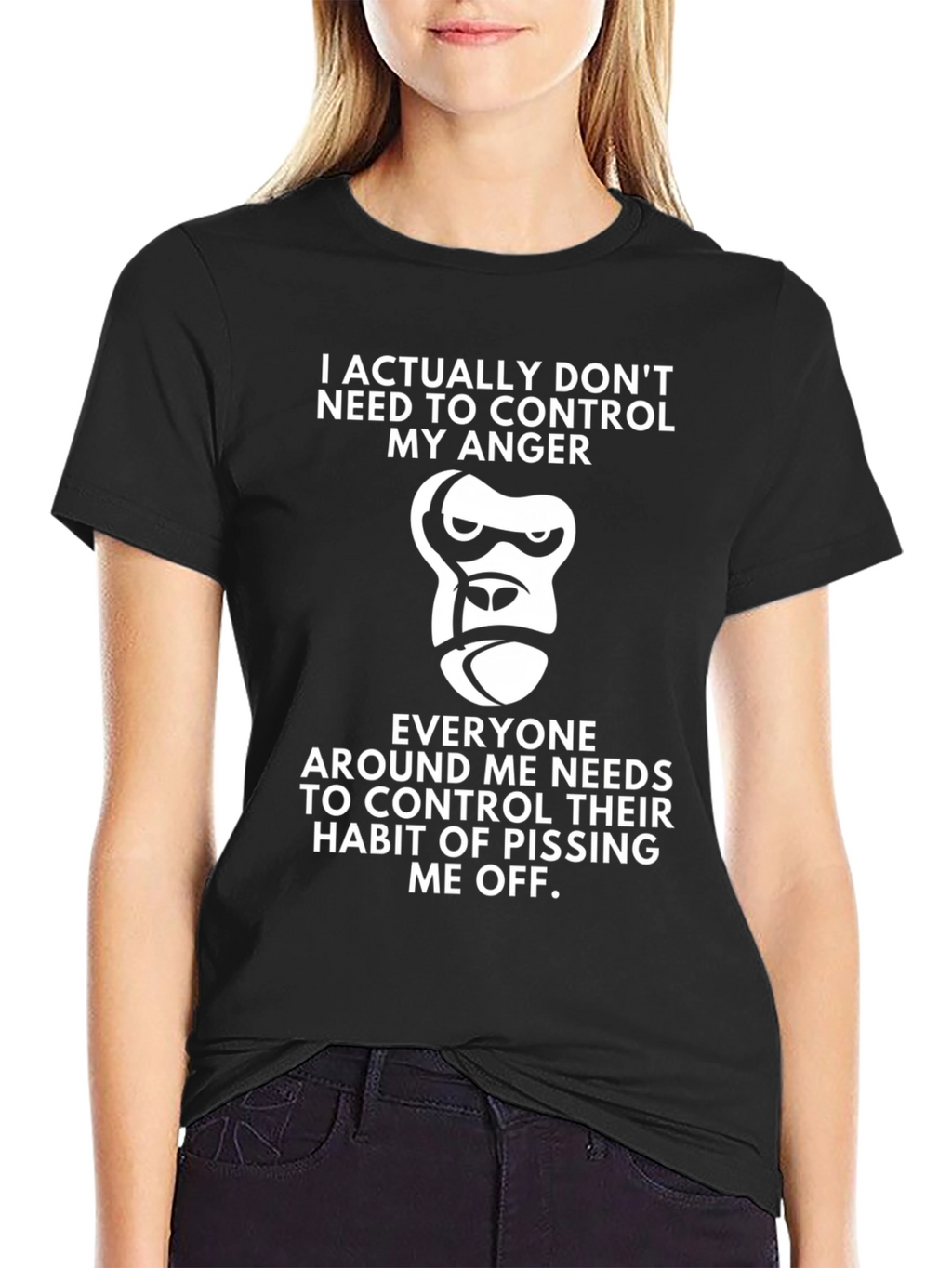 Funny Gorilla Graphic T-Shirt - Anger Management