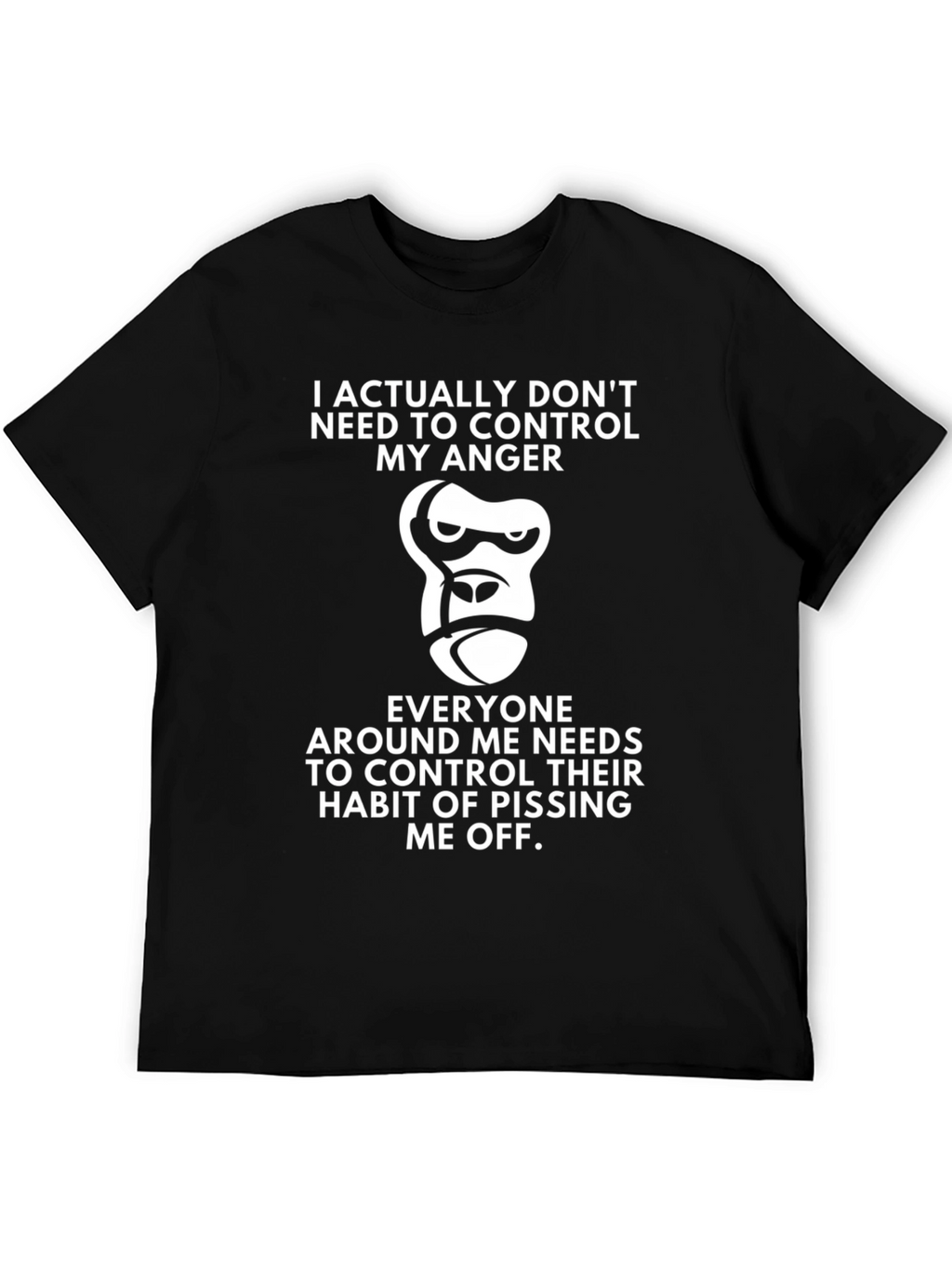 Funny Gorilla Graphic T-Shirt - Anger Management