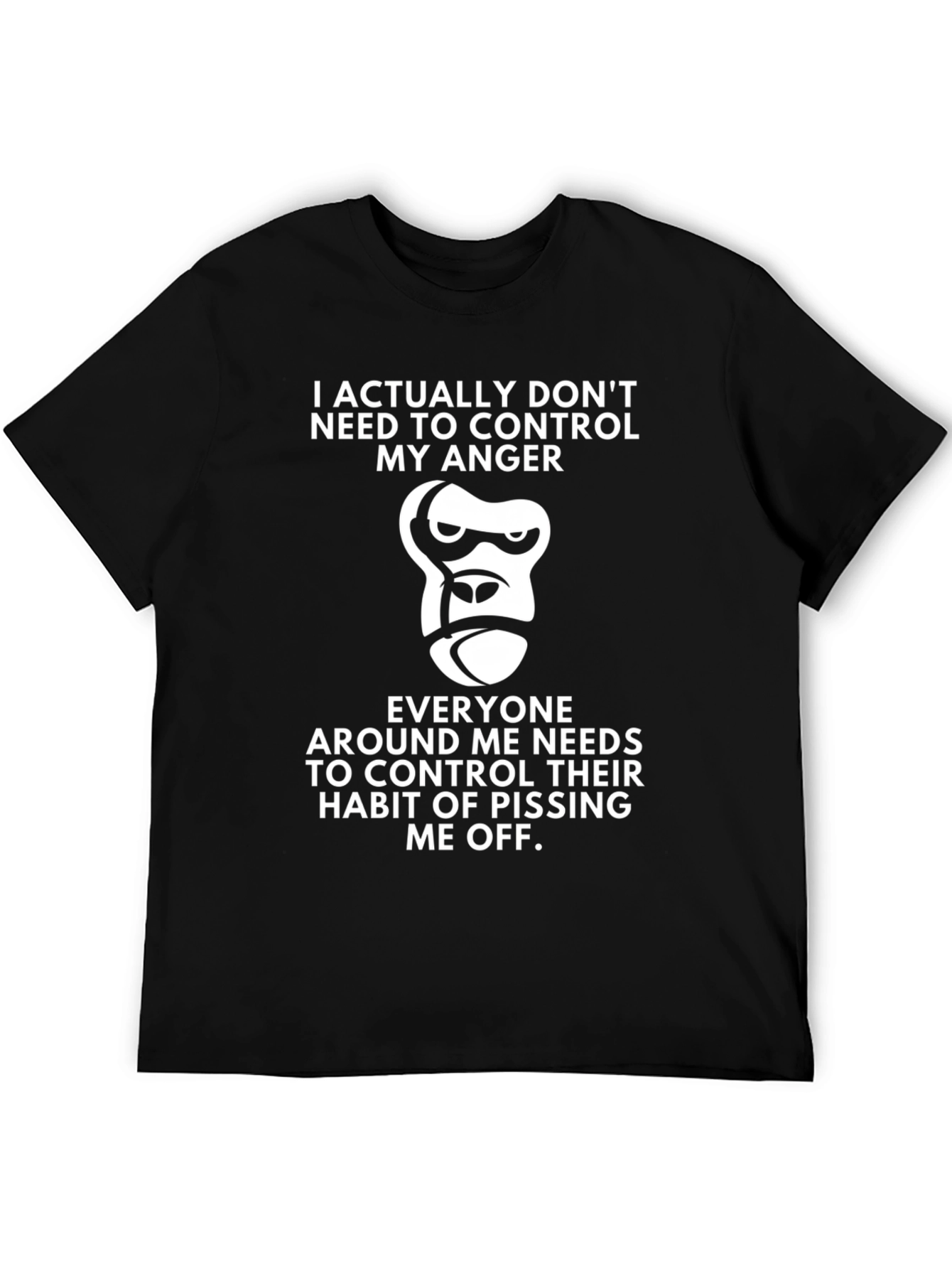 Funny Gorilla Graphic T-Shirt - Anger Management