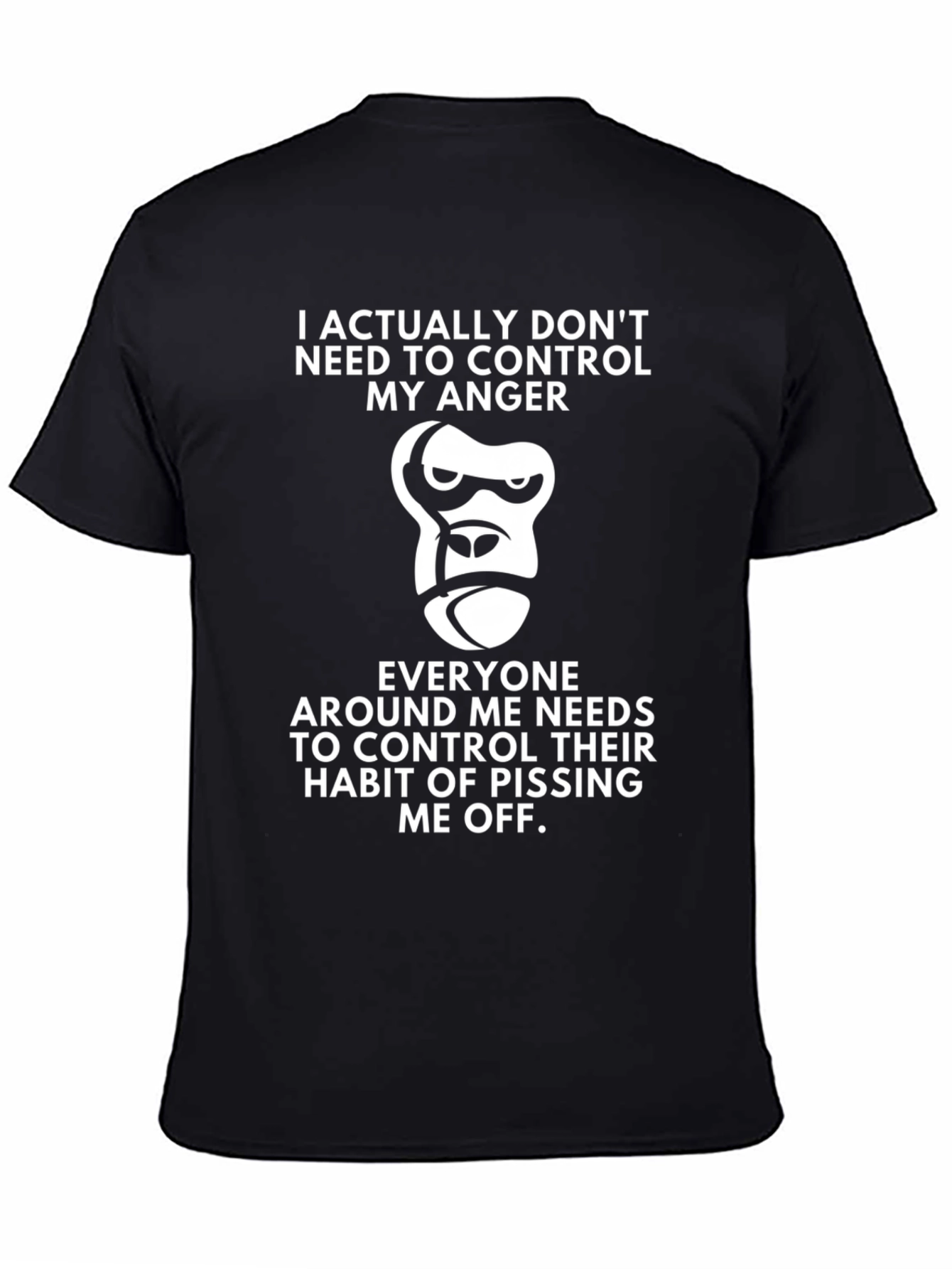 Funny Gorilla Graphic T-Shirt - Anger Management