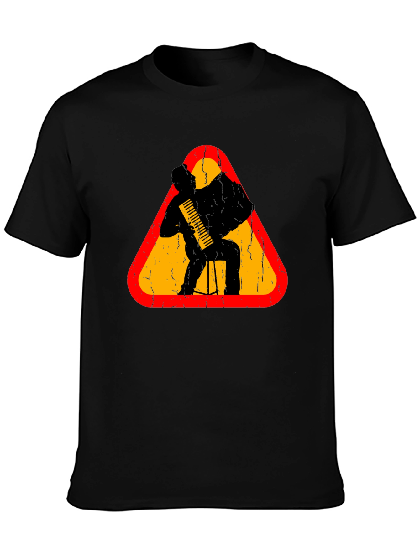 Accordion Player Graphic Tee - Music Lover T-Shirt