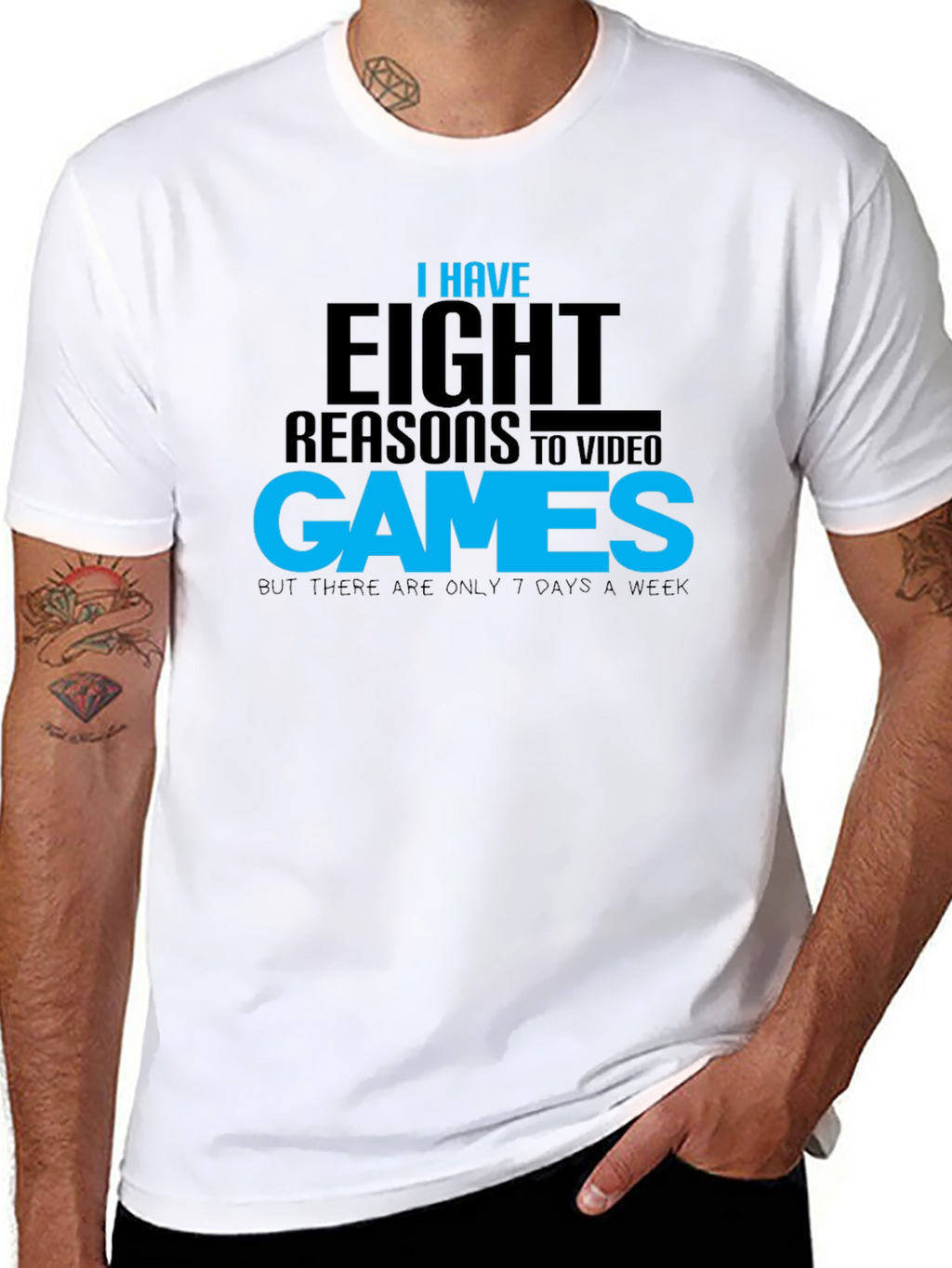 Funny Gamer T-Shirt: Eight Reasons Video Games