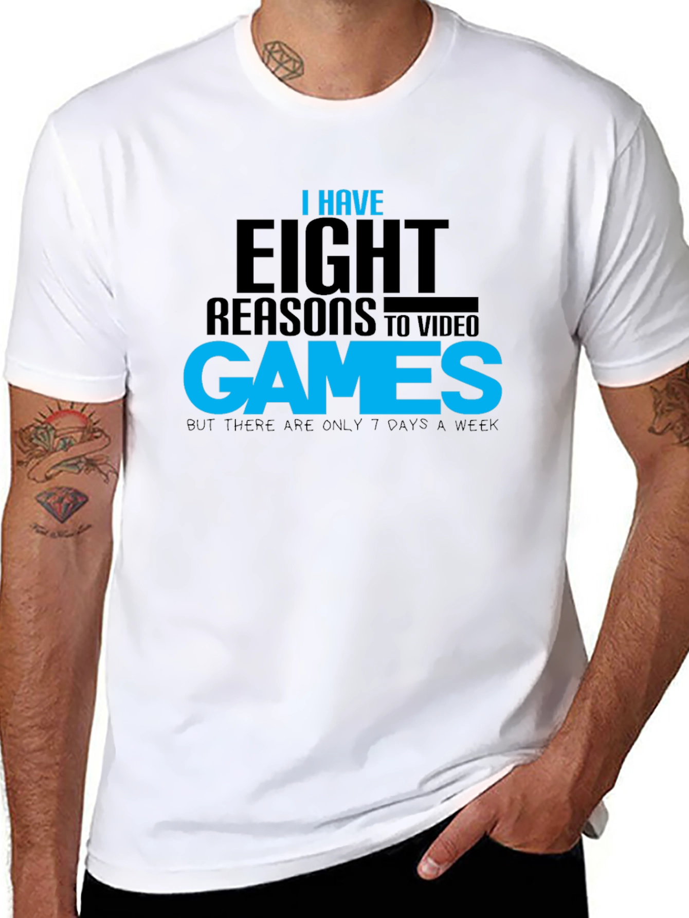 Funny Gamer T-Shirt: Eight Reasons Video Games